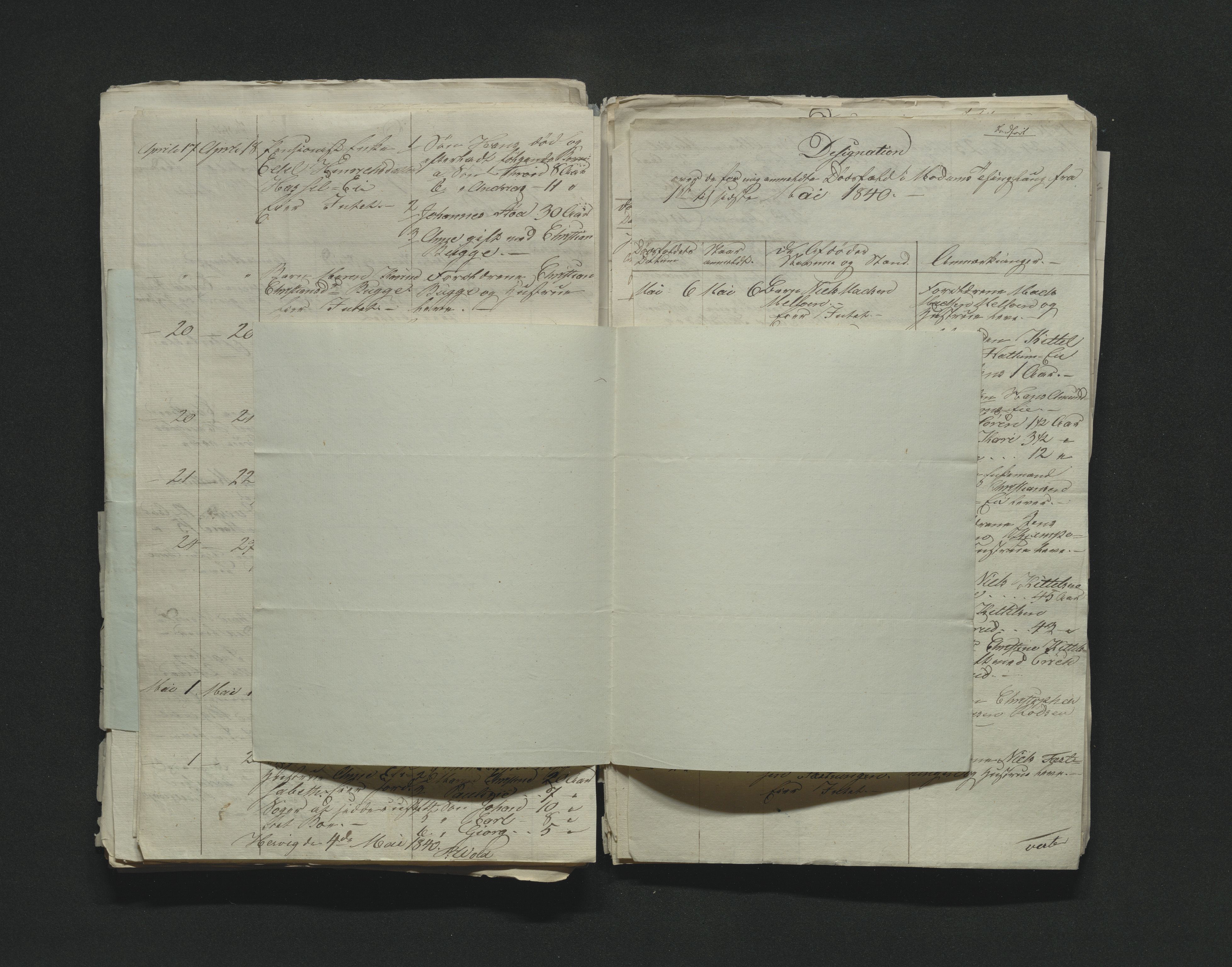 Eiker, Modum og Sigdal sorenskriveri, AV/SAKO-A-123/H/Ha/Hab/L0005: Dødsfallsmeldinger, 1837-1840