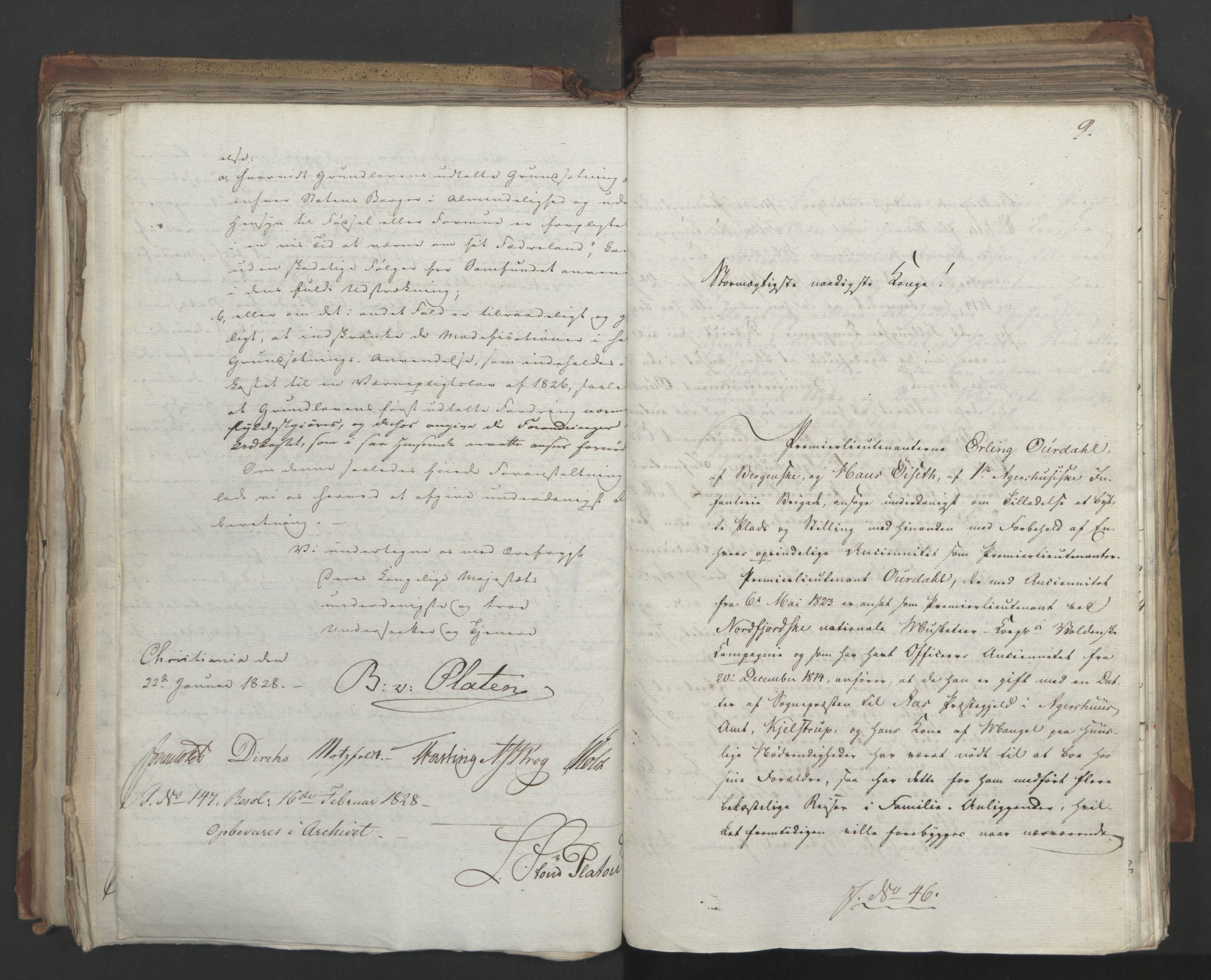 Statsrådsavdelingen i Stockholm, AV/RA-S-1003/D/Da/L0054: Regjeringsinnstillinger nr. 1-230, 1828, s. 210