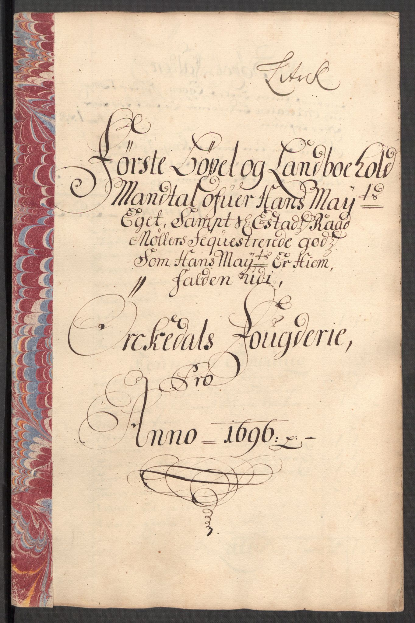 Rentekammeret inntil 1814, Reviderte regnskaper, Fogderegnskap, RA/EA-4092/R60/L3946: Fogderegnskap Orkdal og Gauldal, 1696, s. 168