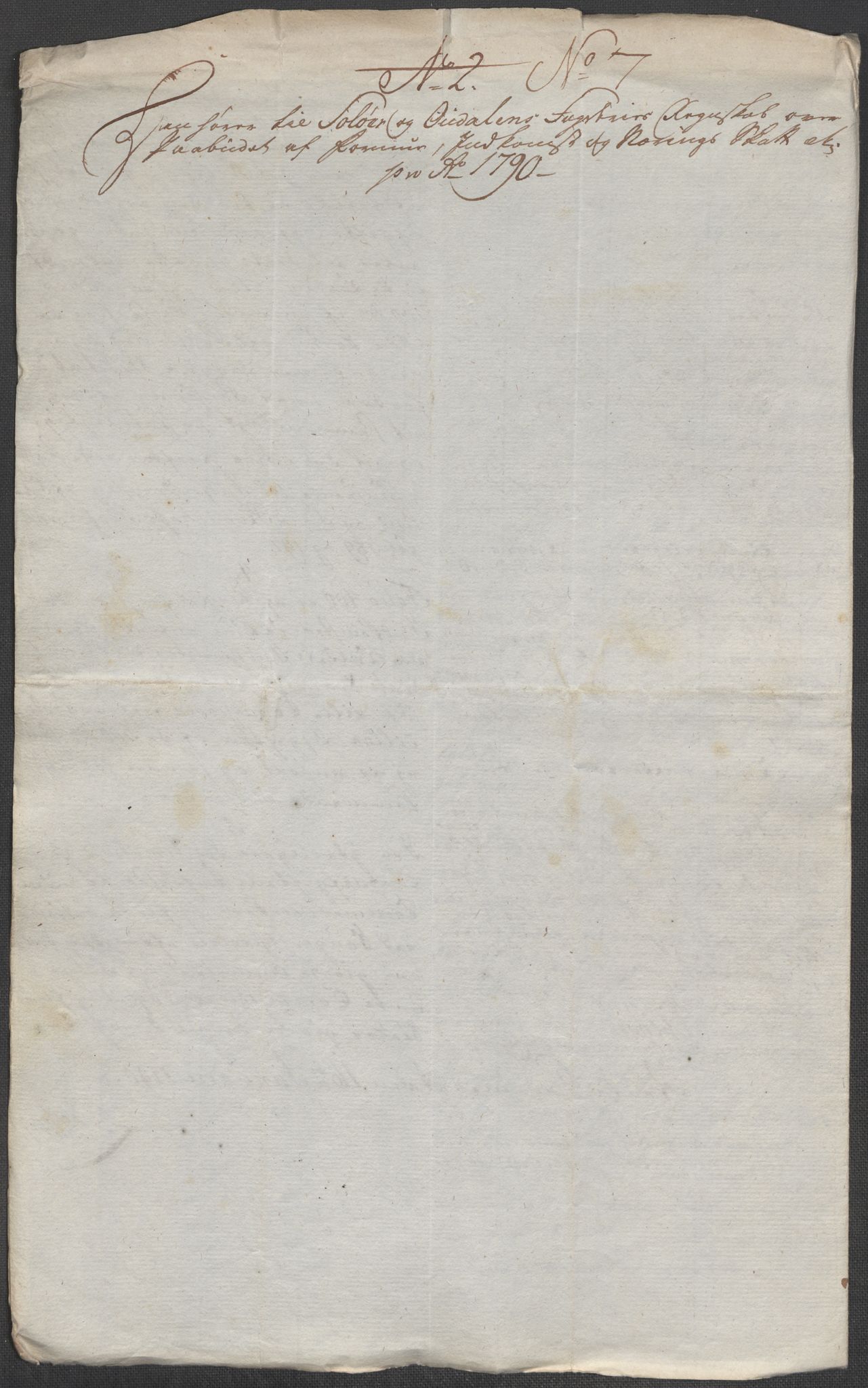 Rentekammeret inntil 1814, Reviderte regnskaper, Mindre regnskaper, RA/EA-4068/Rf/Rfe/L0043: Skien, Solør og Odalen fogderi, 1789, s. 391