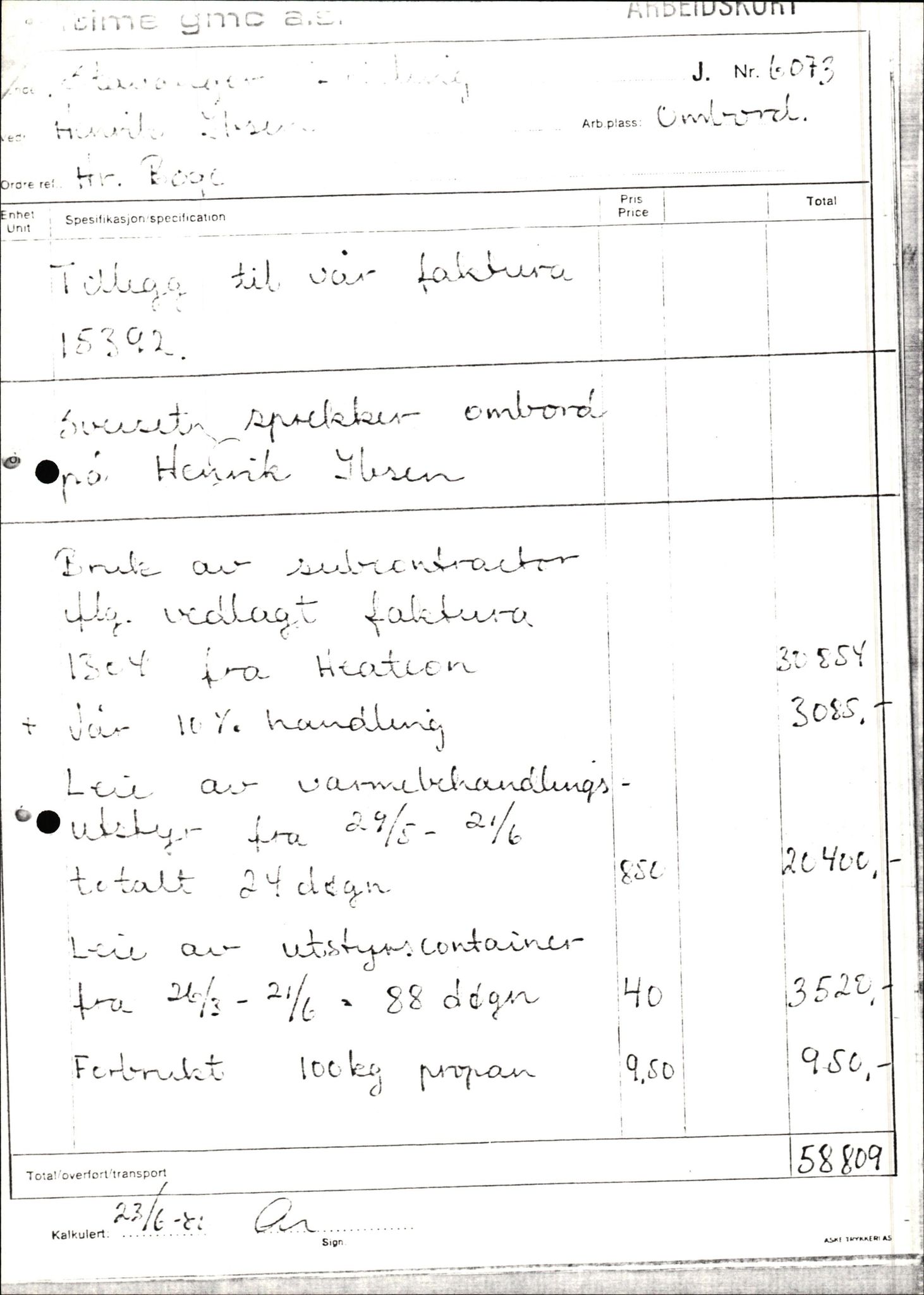 Pa 1503 - Stavanger Drilling AS, AV/SAST-A-101906/2/E/Ec/Eca/L0010: Forsikring, 1976-1983