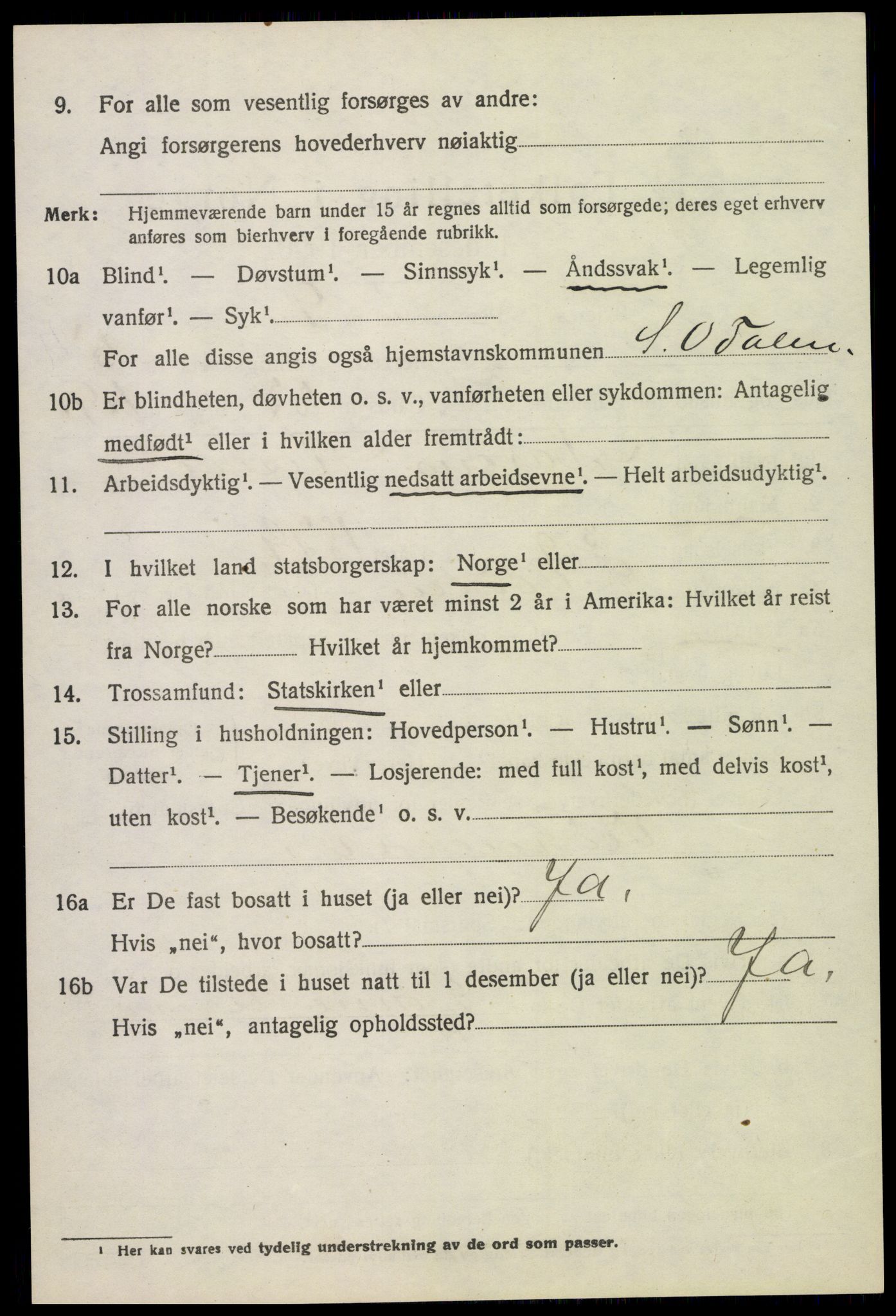 SAH, Folketelling 1920 for 0419 Sør-Odal herred, 1920, s. 5350