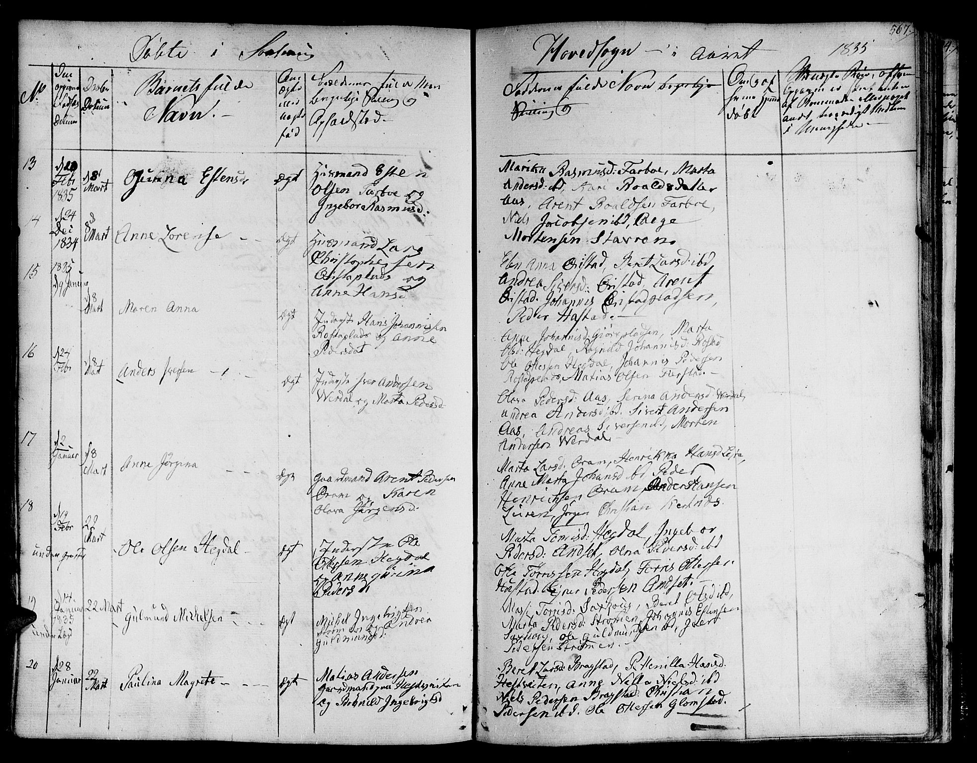 Ministerialprotokoller, klokkerbøker og fødselsregistre - Nord-Trøndelag, SAT/A-1458/730/L0277: Ministerialbok nr. 730A06 /1, 1830-1839, s. 567
