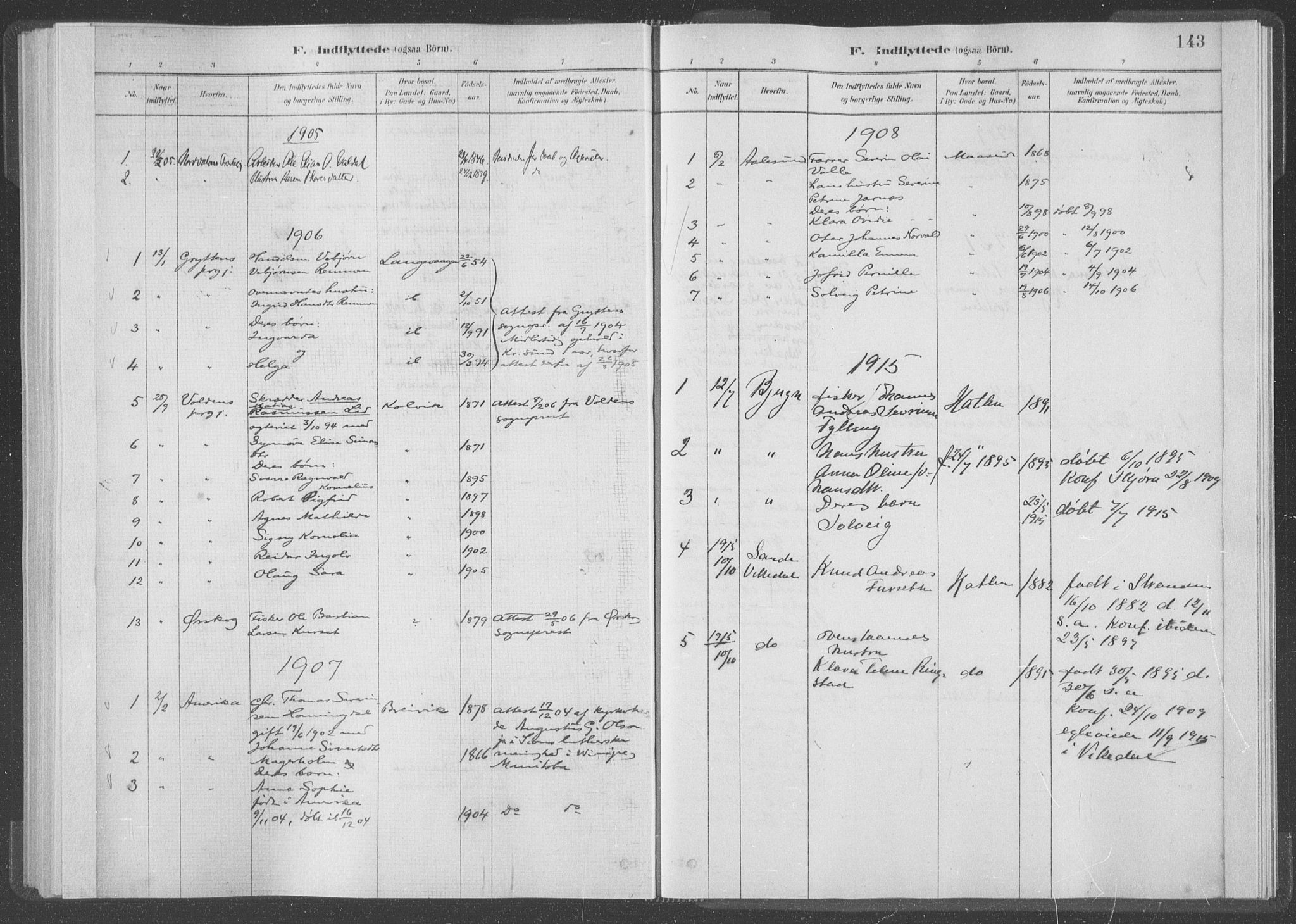 Ministerialprotokoller, klokkerbøker og fødselsregistre - Møre og Romsdal, AV/SAT-A-1454/528/L0403: Ministerialbok nr. 528A13I, 1880-1947, s. 143