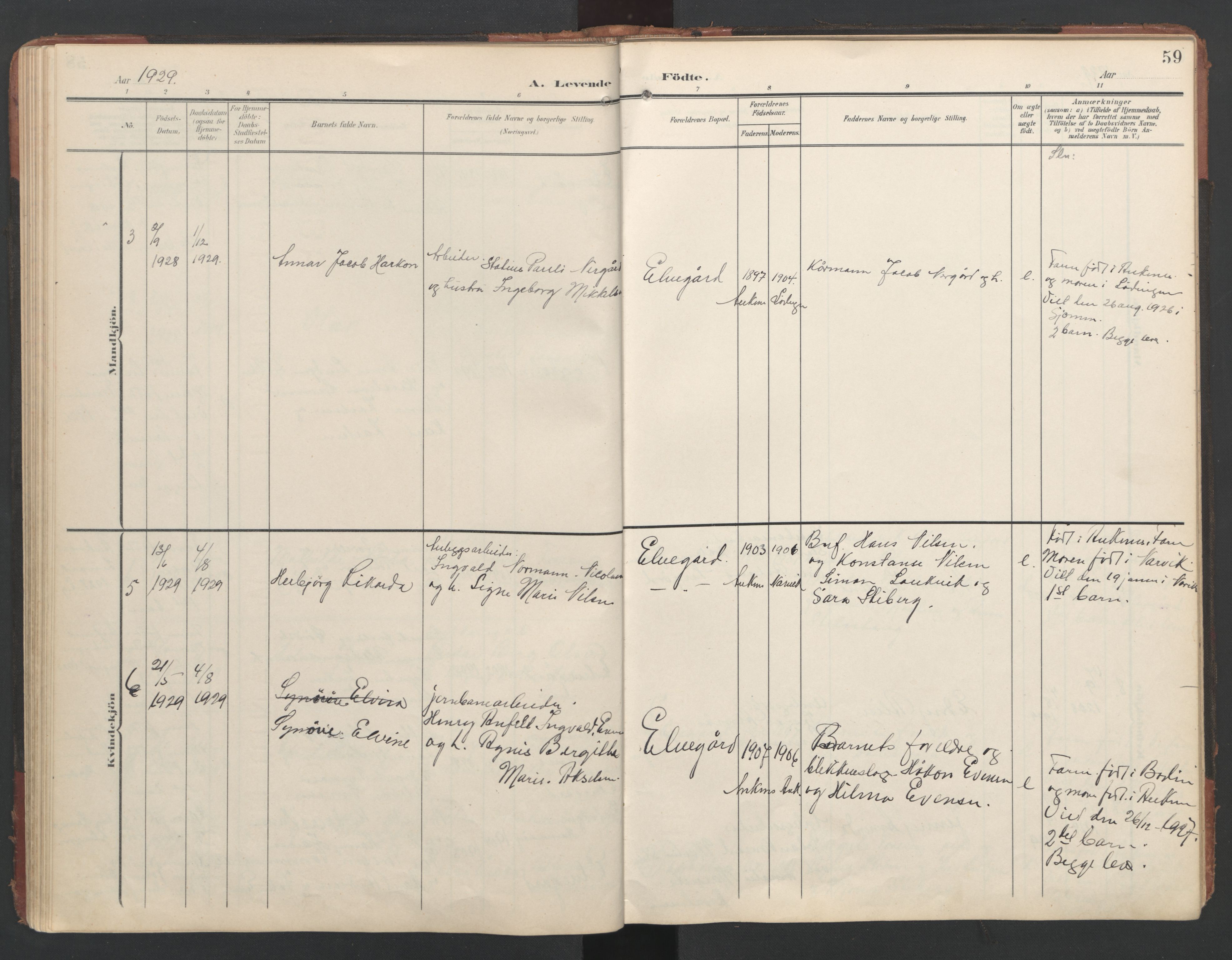 Ministerialprotokoller, klokkerbøker og fødselsregistre - Nordland, AV/SAT-A-1459/867/L0966: Klokkerbok nr. 867C01, 1904-1952, s. 59