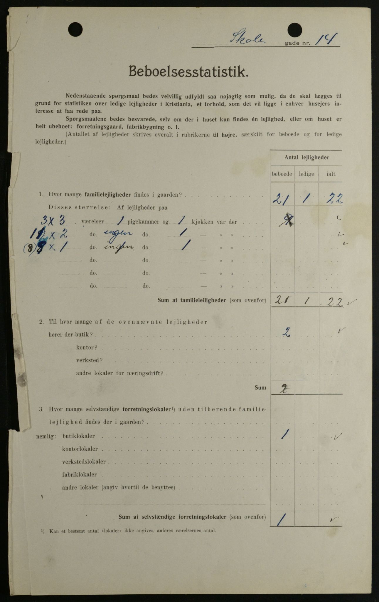 OBA, Kommunal folketelling 1.2.1908 for Kristiania kjøpstad, 1908, s. 86721