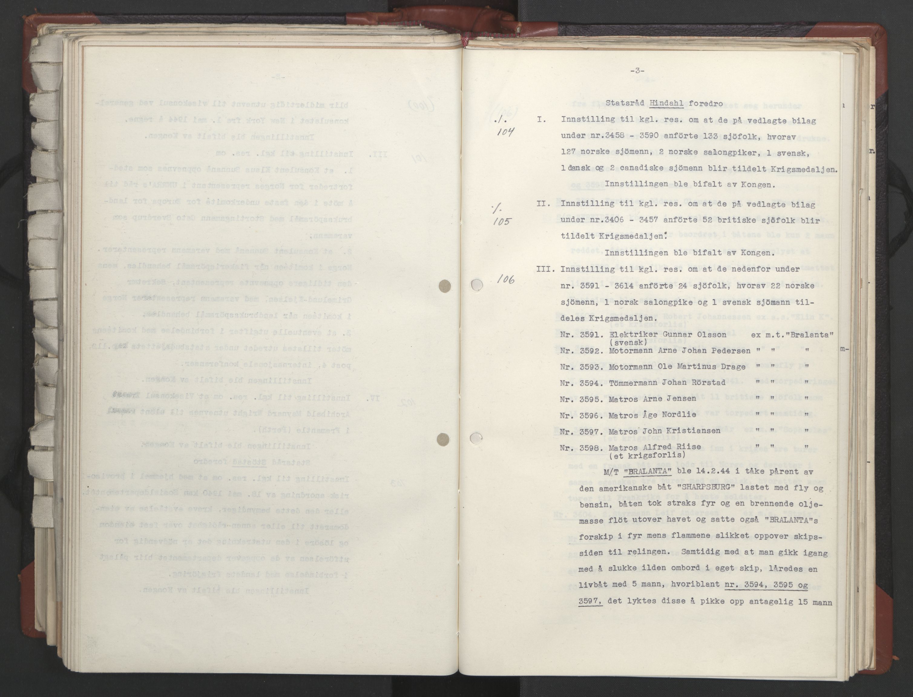 Statsrådssekretariatet, AV/RA-S-1001/A/Ac/L0124: Kgl. res. 14/1-30/6, 1944, s. 369