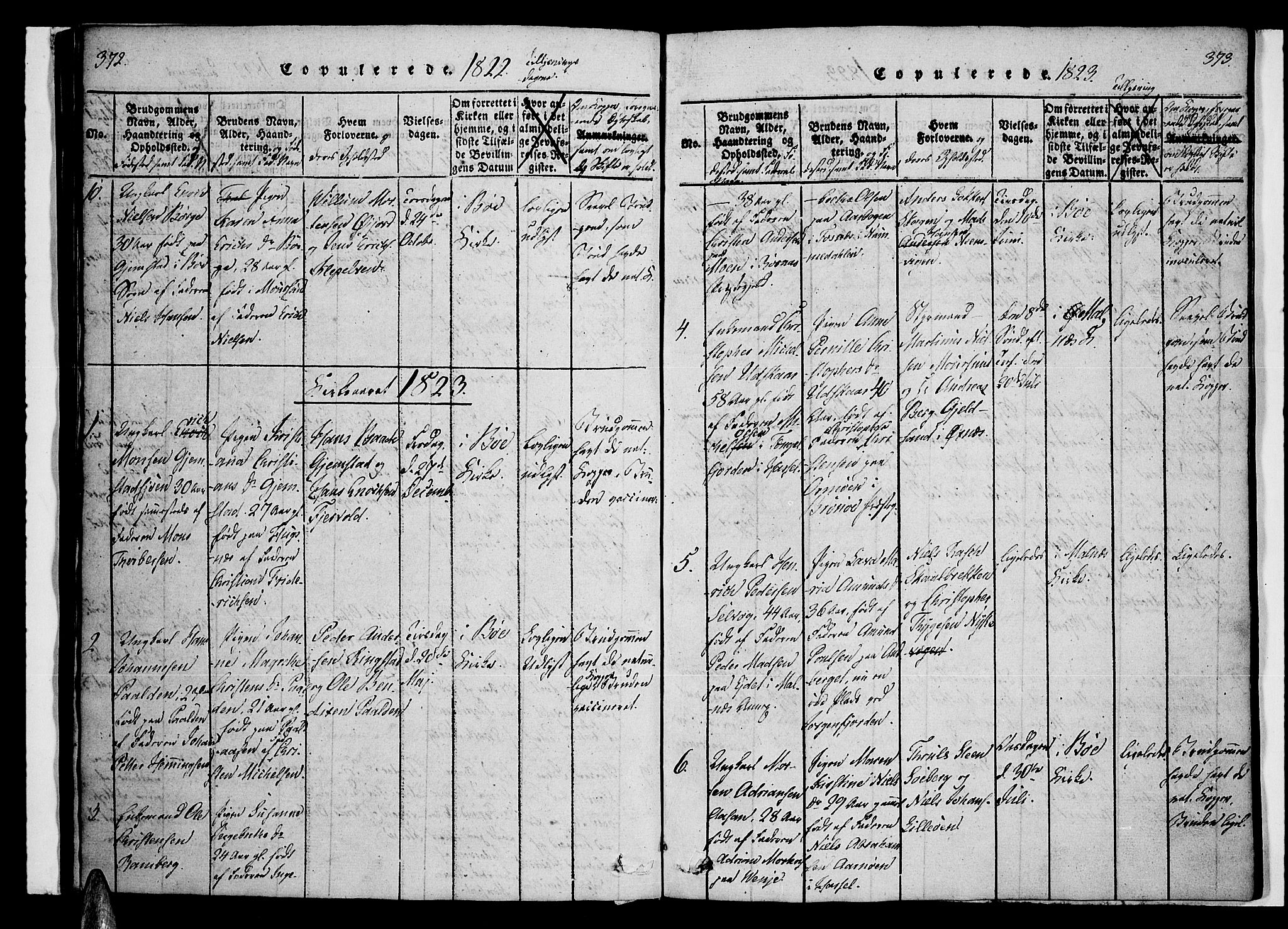 Ministerialprotokoller, klokkerbøker og fødselsregistre - Nordland, AV/SAT-A-1459/891/L1298: Ministerialbok nr. 891A03, 1820-1840, s. 372-373