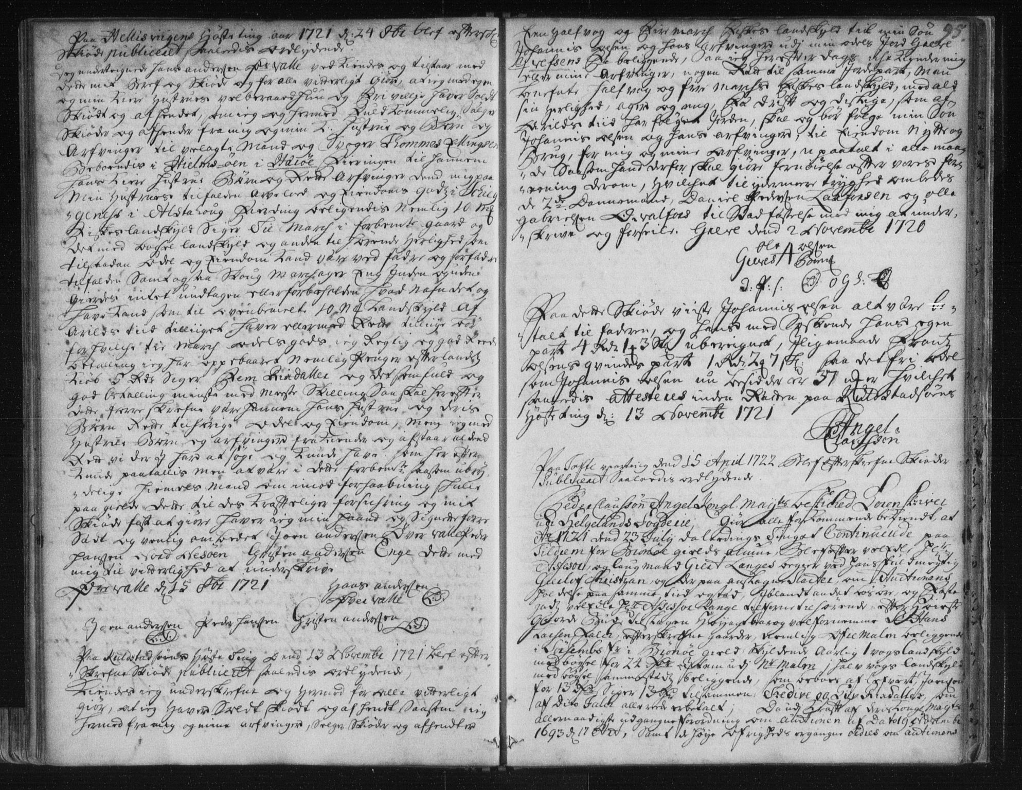 Helgeland sorenskriveri, SAT/A-0004/2/2C/L0001: Pantebok nr. 1a, 1700-1729, s. 95