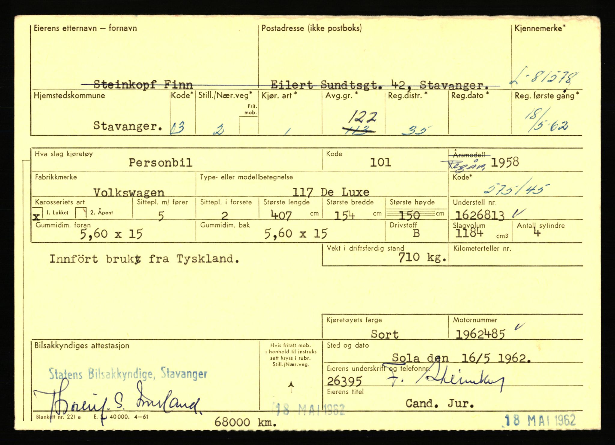 Stavanger trafikkstasjon, AV/SAST-A-101942/0/F/L0071: L-80500 - L-82199, 1930-1971, s. 1837