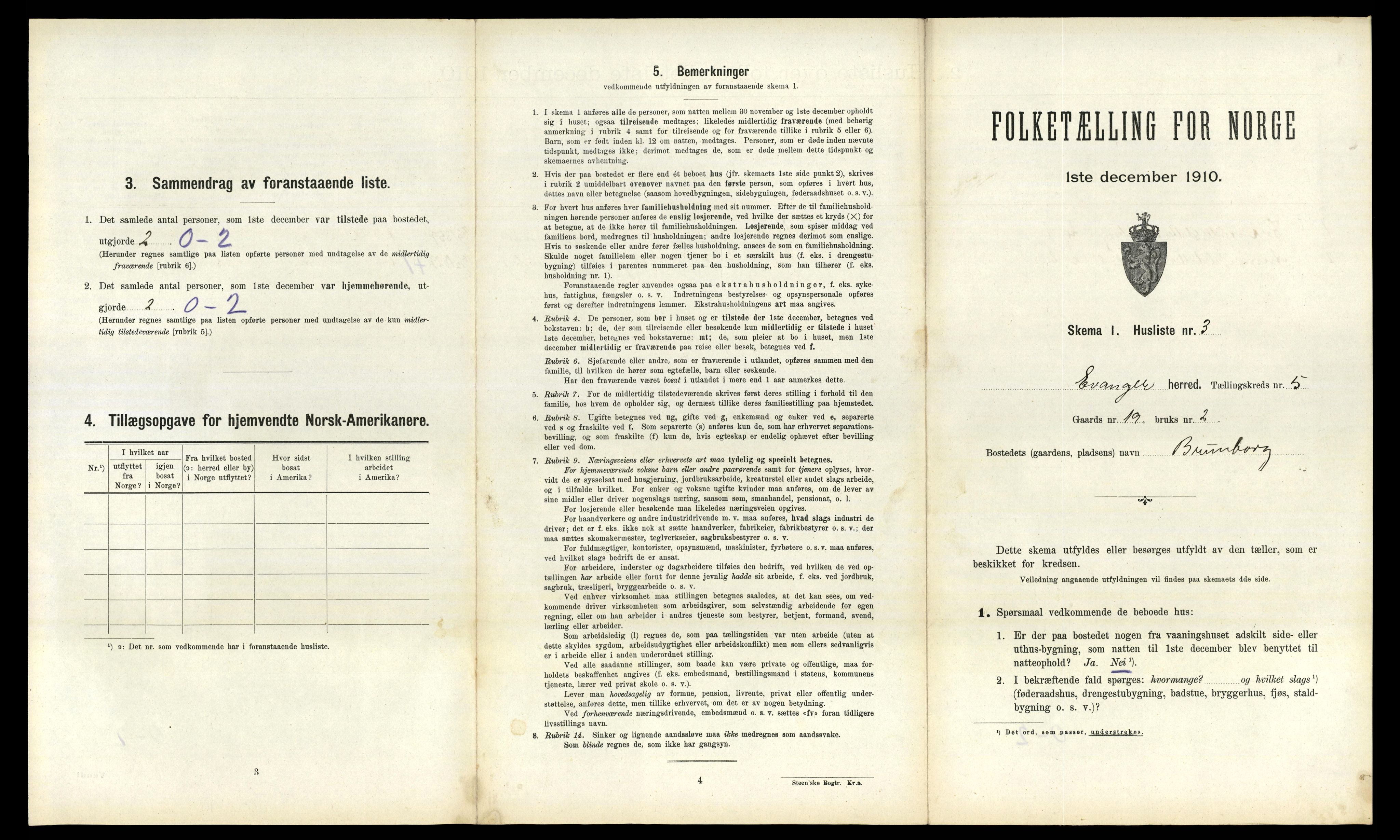 RA, Folketelling 1910 for 1237 Evanger herred, 1910, s. 227