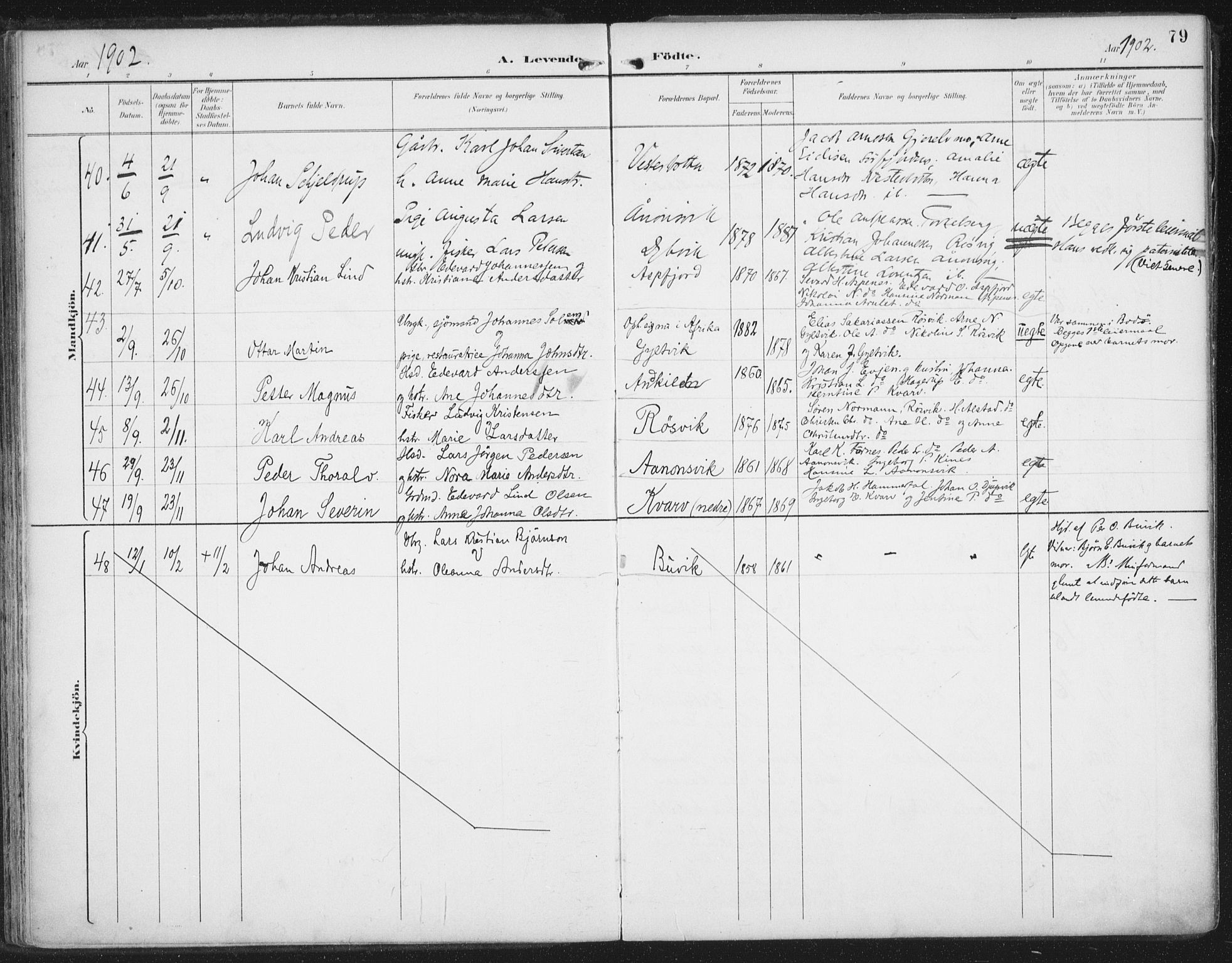 Ministerialprotokoller, klokkerbøker og fødselsregistre - Nordland, AV/SAT-A-1459/854/L0779: Ministerialbok nr. 854A02, 1892-1909, s. 79