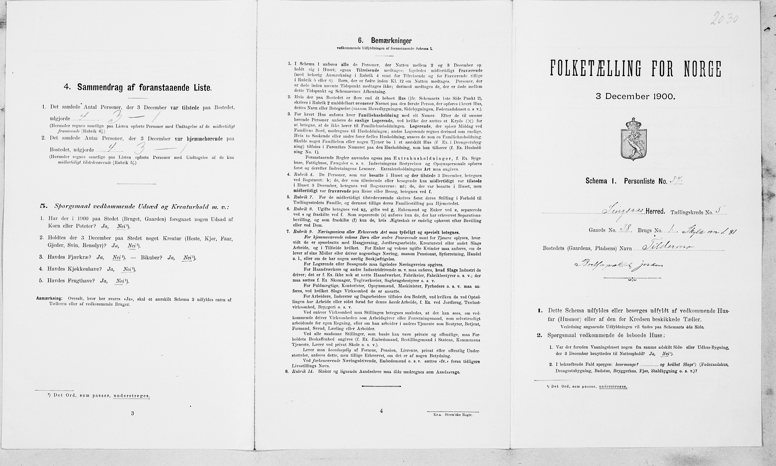 SAT, Folketelling 1900 for 1646 Singsås herred, 1900, s. 389