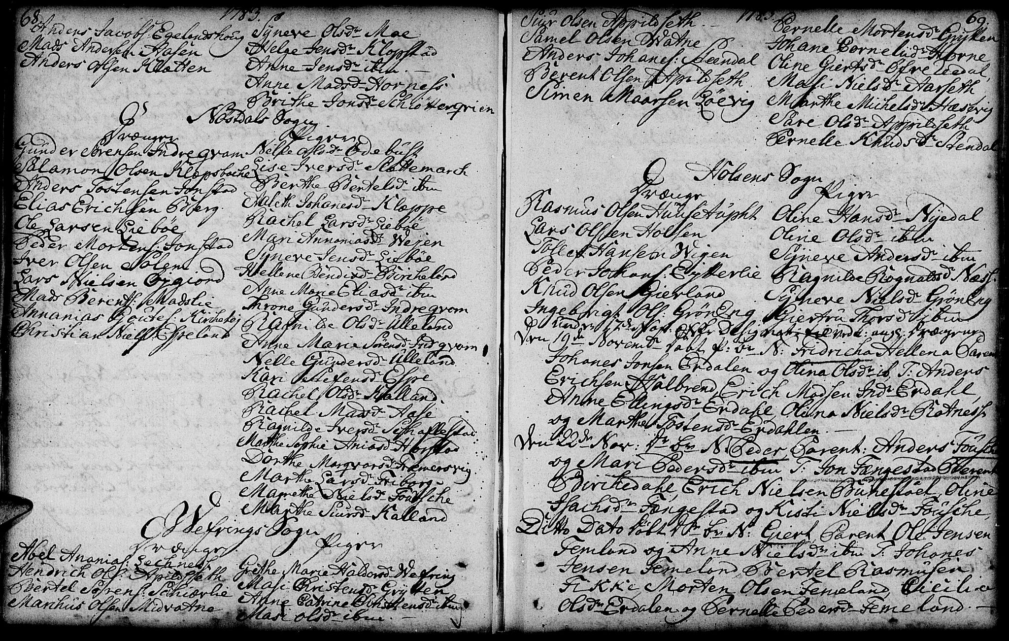 Førde sokneprestembete, AV/SAB-A-79901/H/Haa/Haaa/L0004: Ministerialbok nr. A 4, 1781-1803, s. 68-69