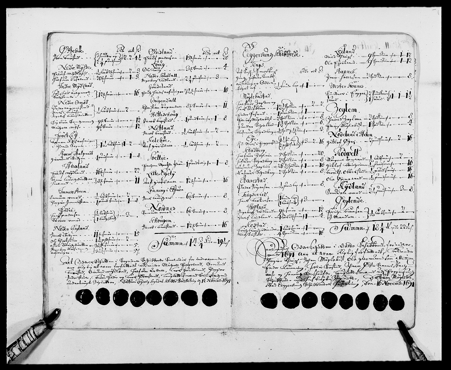 Rentekammeret inntil 1814, Reviderte regnskaper, Fogderegnskap, AV/RA-EA-4092/R46/L2727: Fogderegnskap Jæren og Dalane, 1690-1693, s. 87