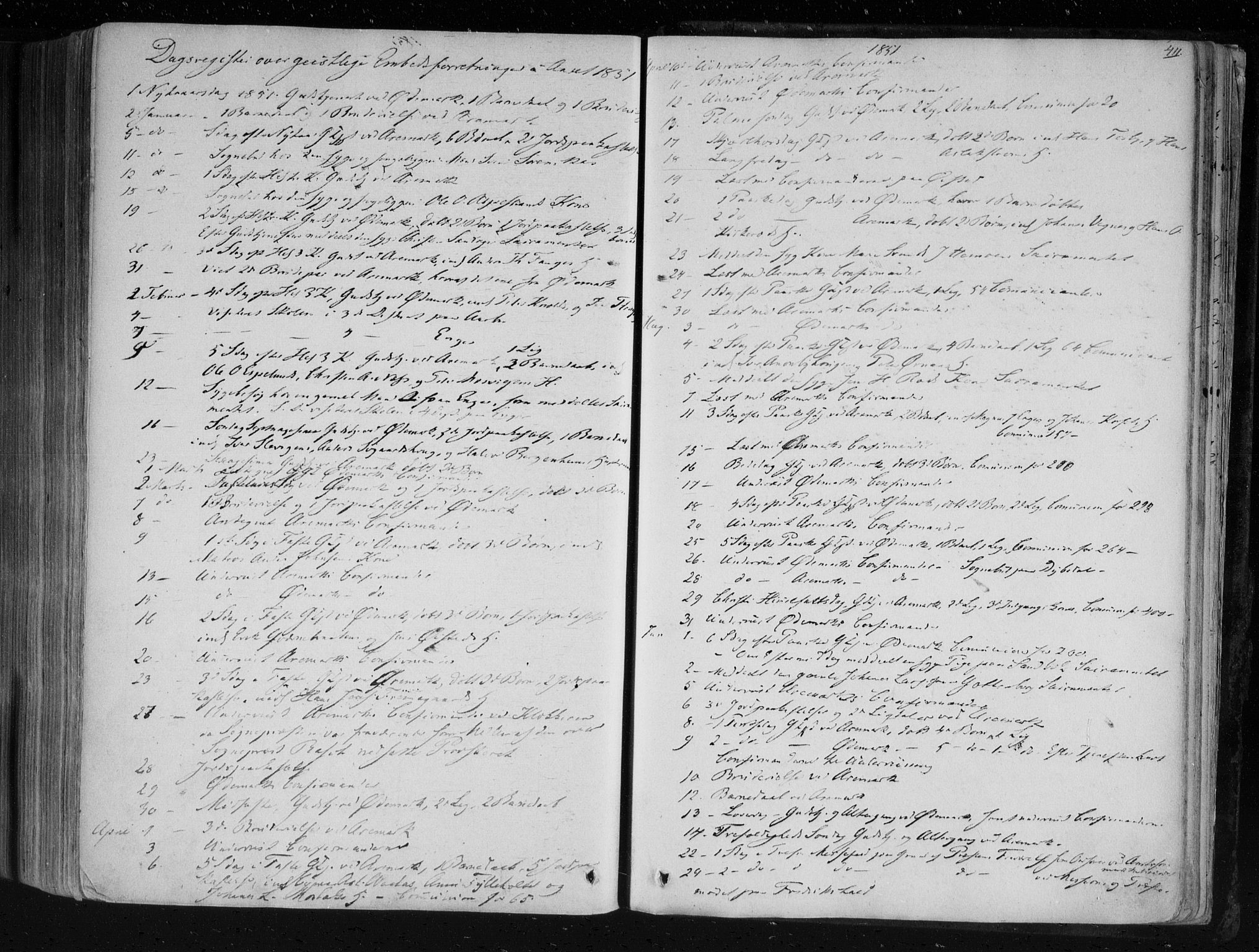 Aremark prestekontor Kirkebøker, AV/SAO-A-10899/F/Fc/L0003: Ministerialbok nr. III 3, 1850-1865, s. 411