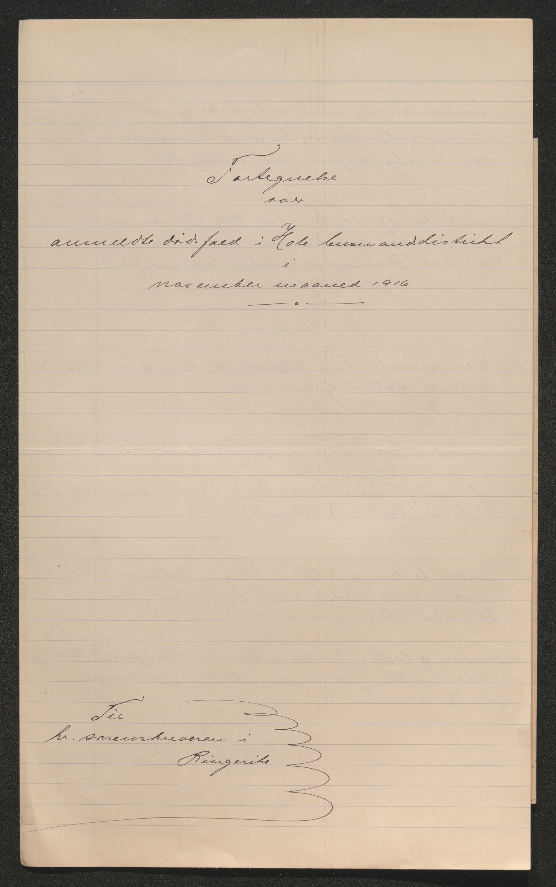 Ringerike sorenskriveri, AV/SAKO-A-105/H/Ha/Hab/L0019: Dødsfallslister Hole, 1842-1917