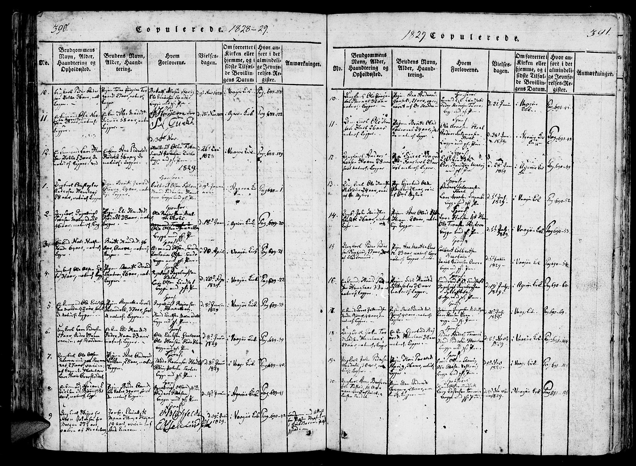 Ministerialprotokoller, klokkerbøker og fødselsregistre - Møre og Romsdal, SAT/A-1454/565/L0747: Ministerialbok nr. 565A01, 1817-1844, s. 390-391