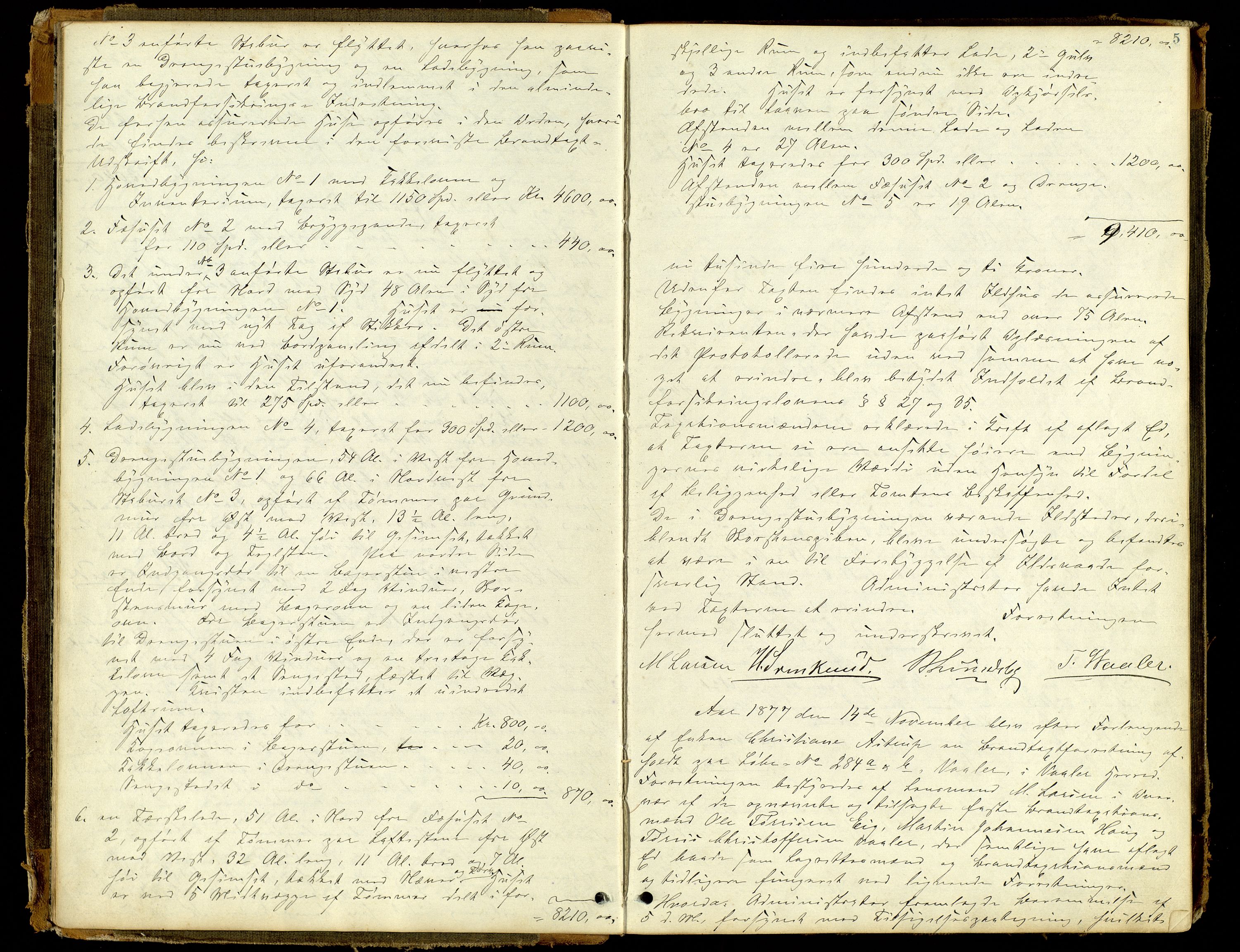 Norges Brannkasse, Våler, Hedmark, AV/SAH-NBRANV-019/F/L0002: Branntakstprotokoll, 1876-1887, s. 4b-5a