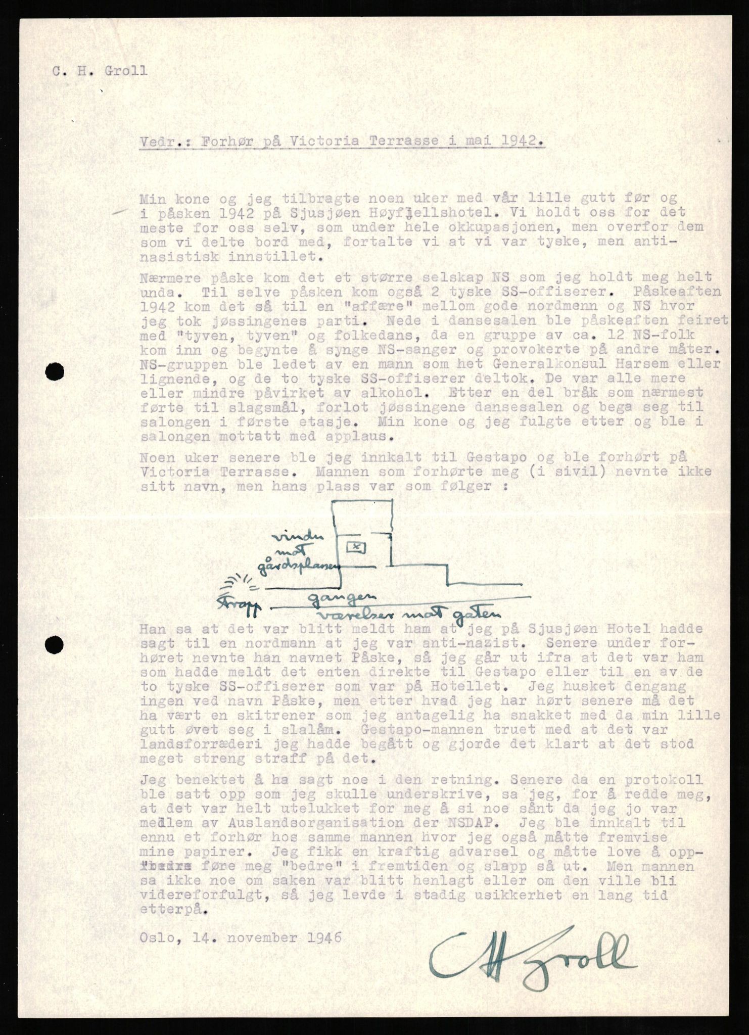 Forsvaret, Forsvarets overkommando II, AV/RA-RAFA-3915/D/Db/L0010: CI Questionaires. Tyske okkupasjonsstyrker i Norge. Tyskere., 1945-1946, s. 239