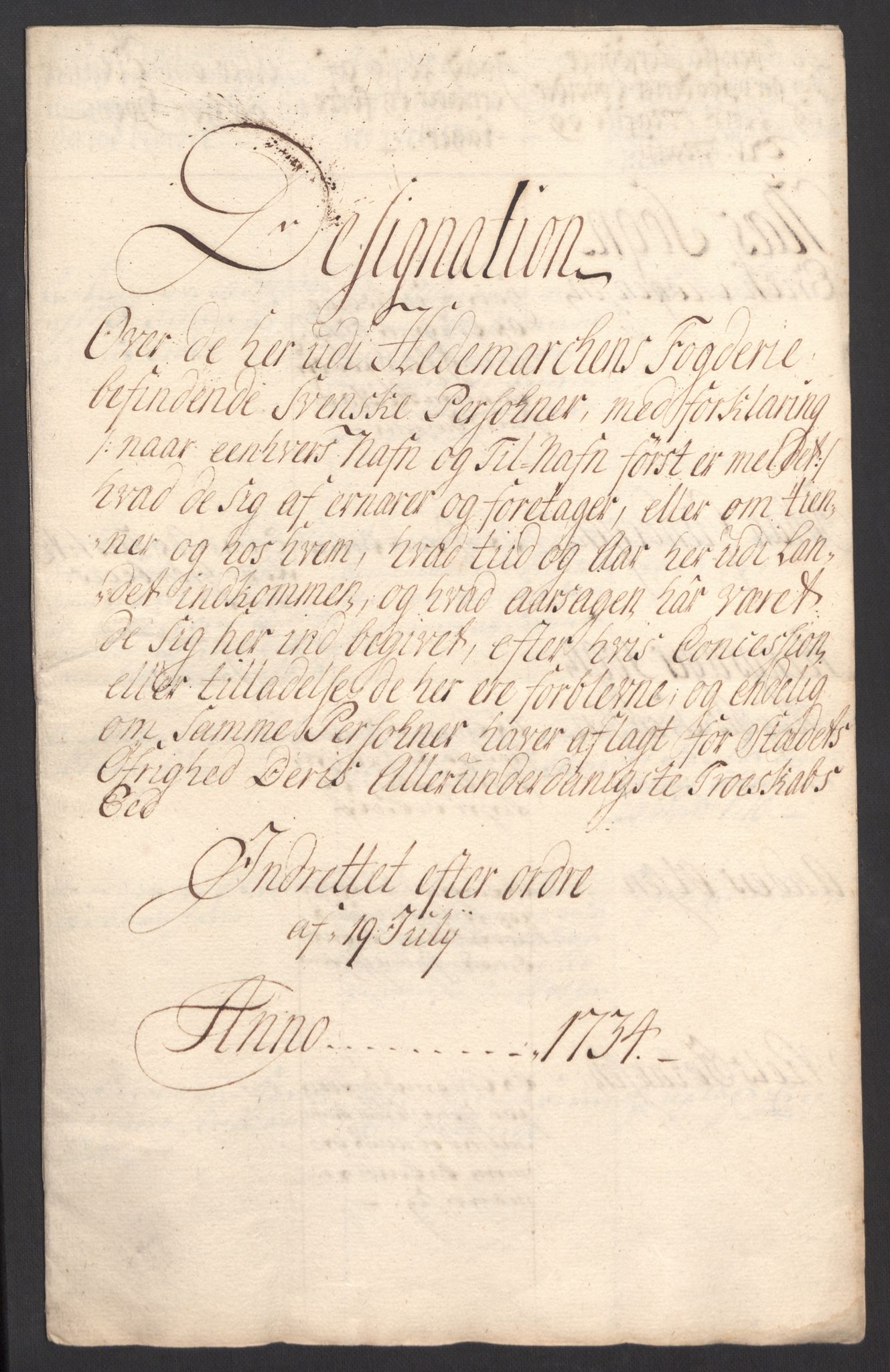 Kristiania stiftamt, AV/SAO-A-10386/G/Gc/L0002: Utlendinger i Akershus stift, 1734-1735, s. 25