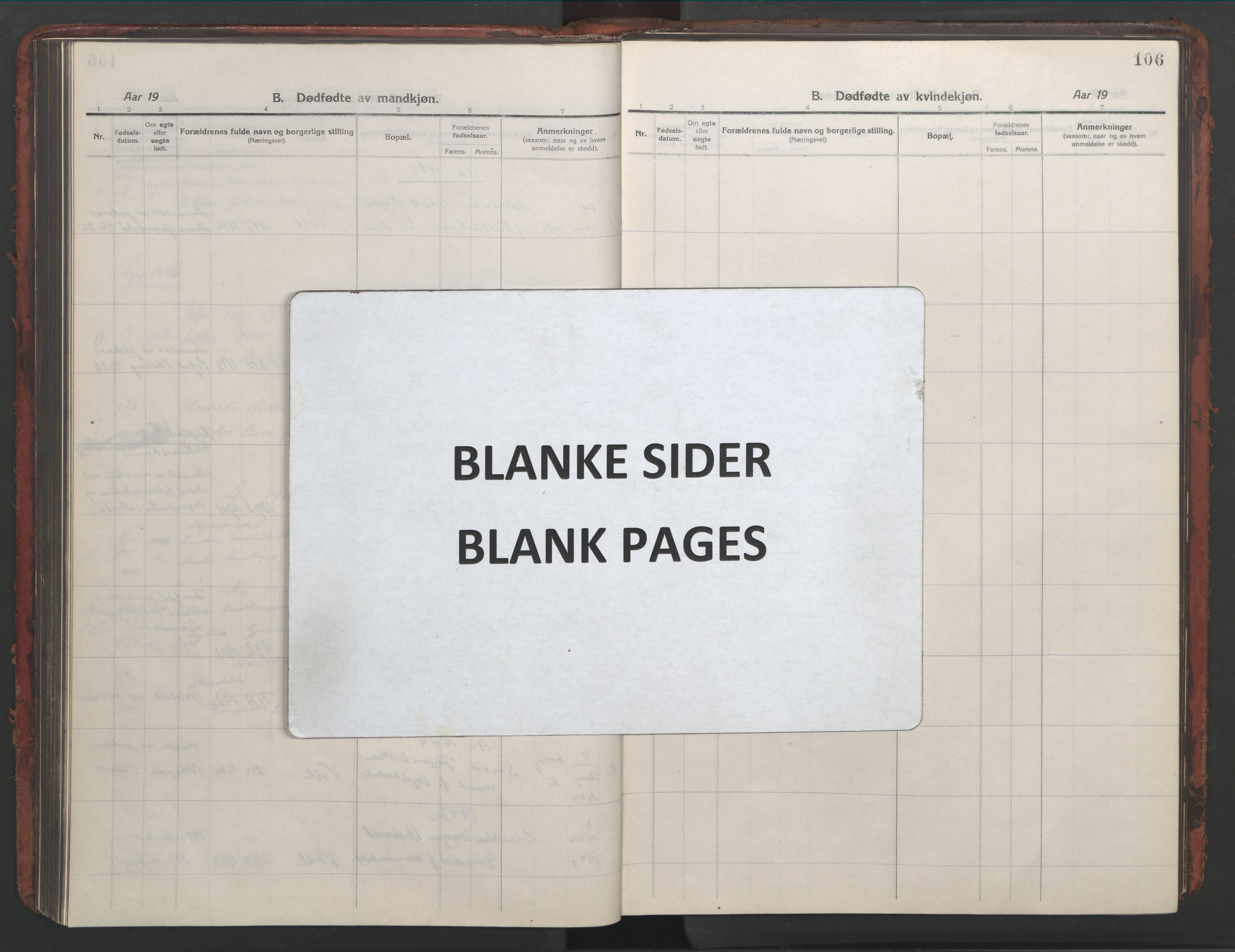 Ministerialprotokoller, klokkerbøker og fødselsregistre - Møre og Romsdal, SAT/A-1454/543/L0565: Klokkerbok nr. 543C03, 1916-1955, s. 106