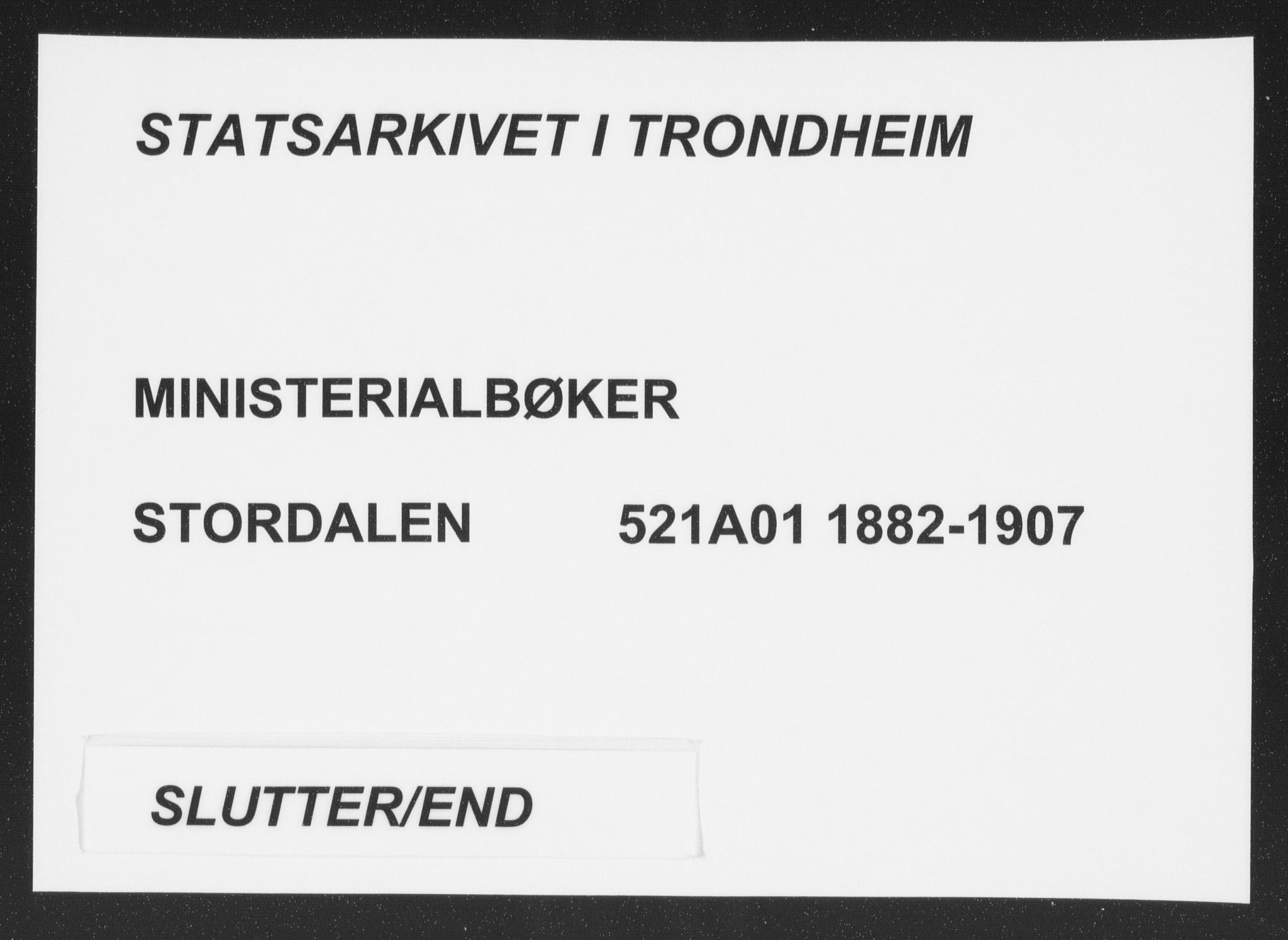 Ministerialprotokoller, klokkerbøker og fødselsregistre - Møre og Romsdal, SAT/A-1454/521/L0299: Ministerialbok nr. 521A01, 1882-1907