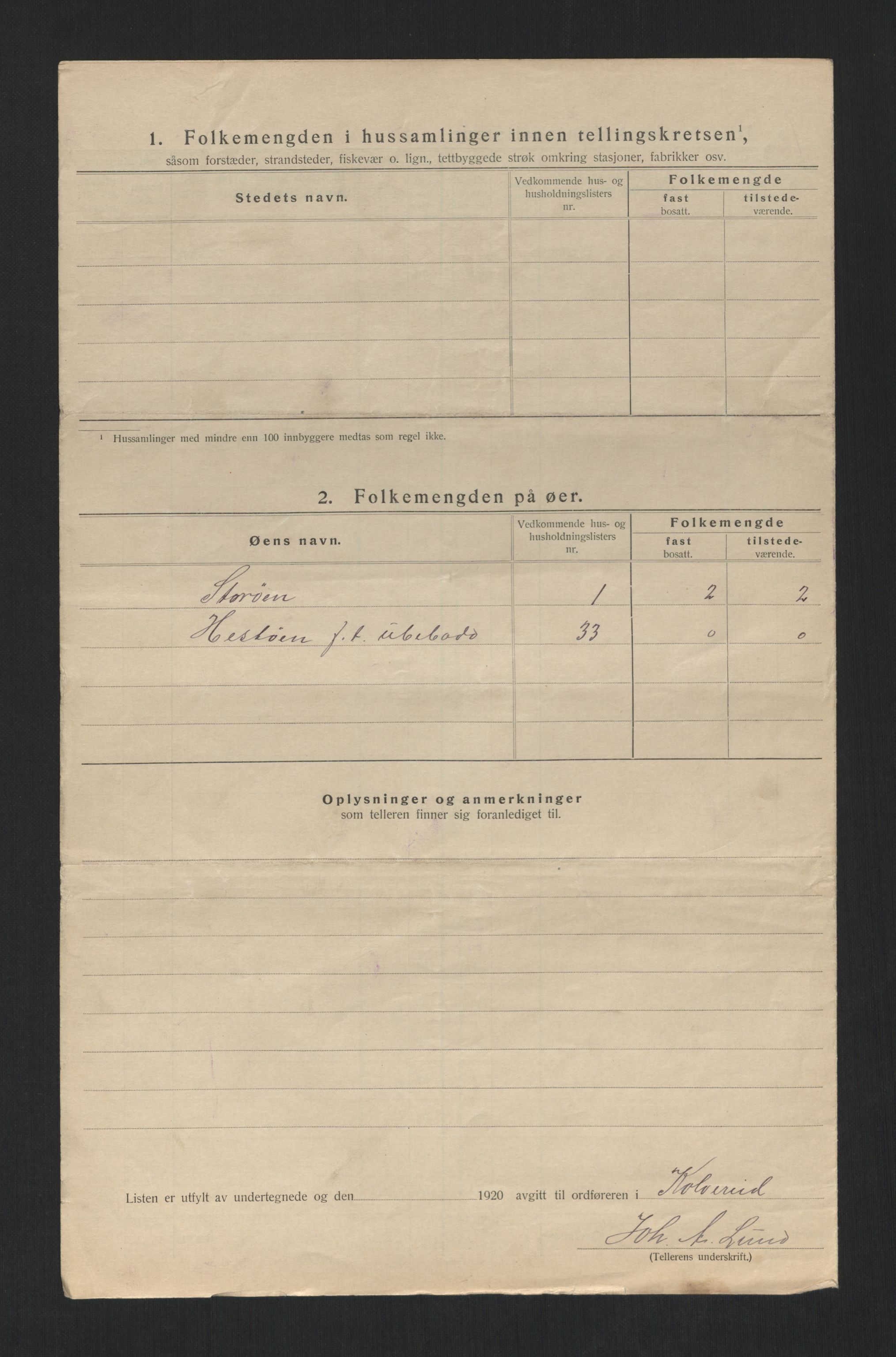 SAT, Folketelling 1920 for 1752 Kolvereid herred, 1920, s. 32