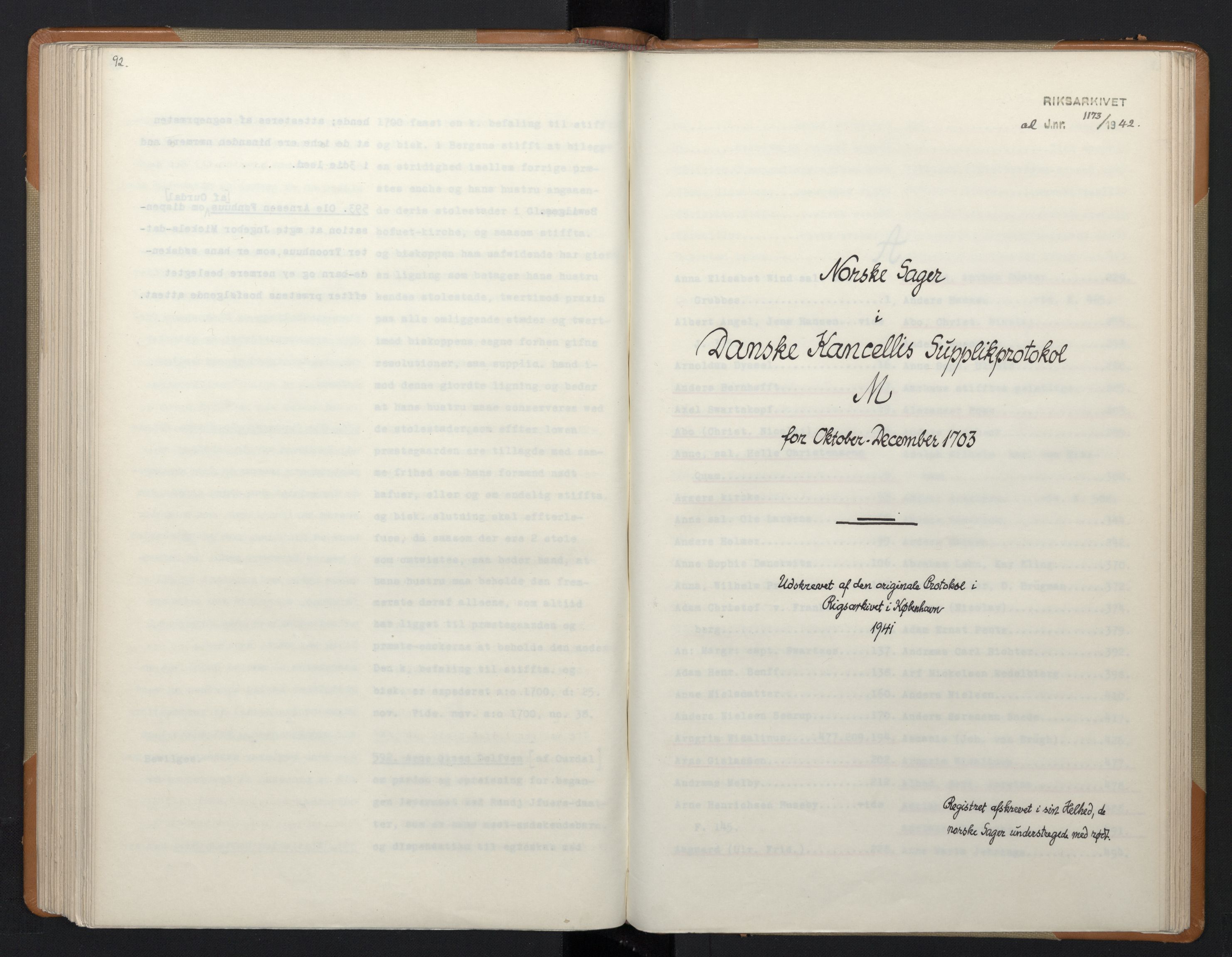 Avskriftsamlingen, AV/RA-EA-4022/F/Fa/L0071: Supplikker, 1703, s. 173