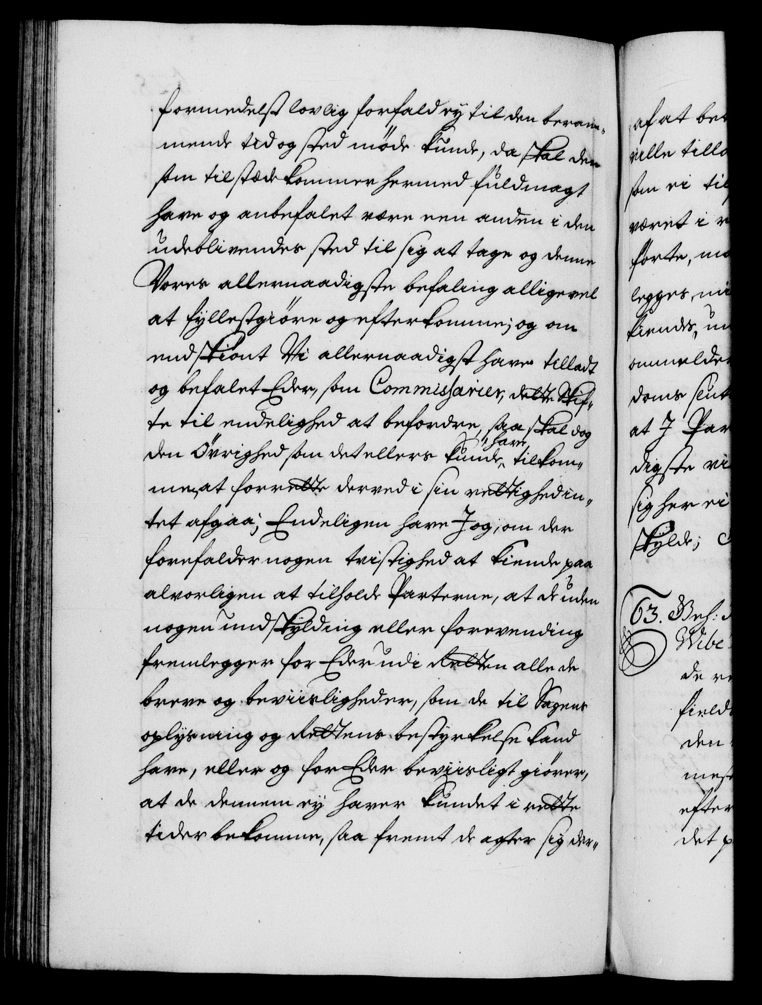 Danske Kanselli 1572-1799, AV/RA-EA-3023/F/Fc/Fca/Fcab/L0018: Norske tegnelser, 1707-1709, s. 528b