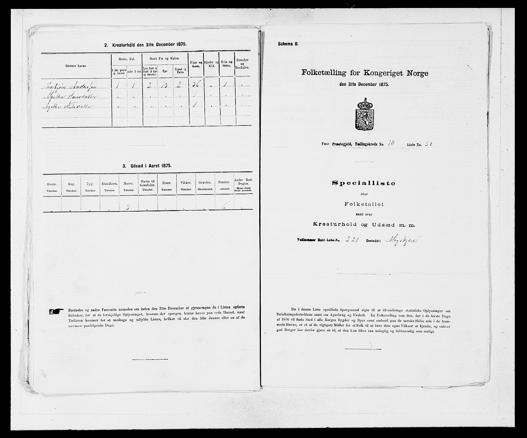 SAB, Folketelling 1875 for 1241P Fusa prestegjeld, 1875, s. 764