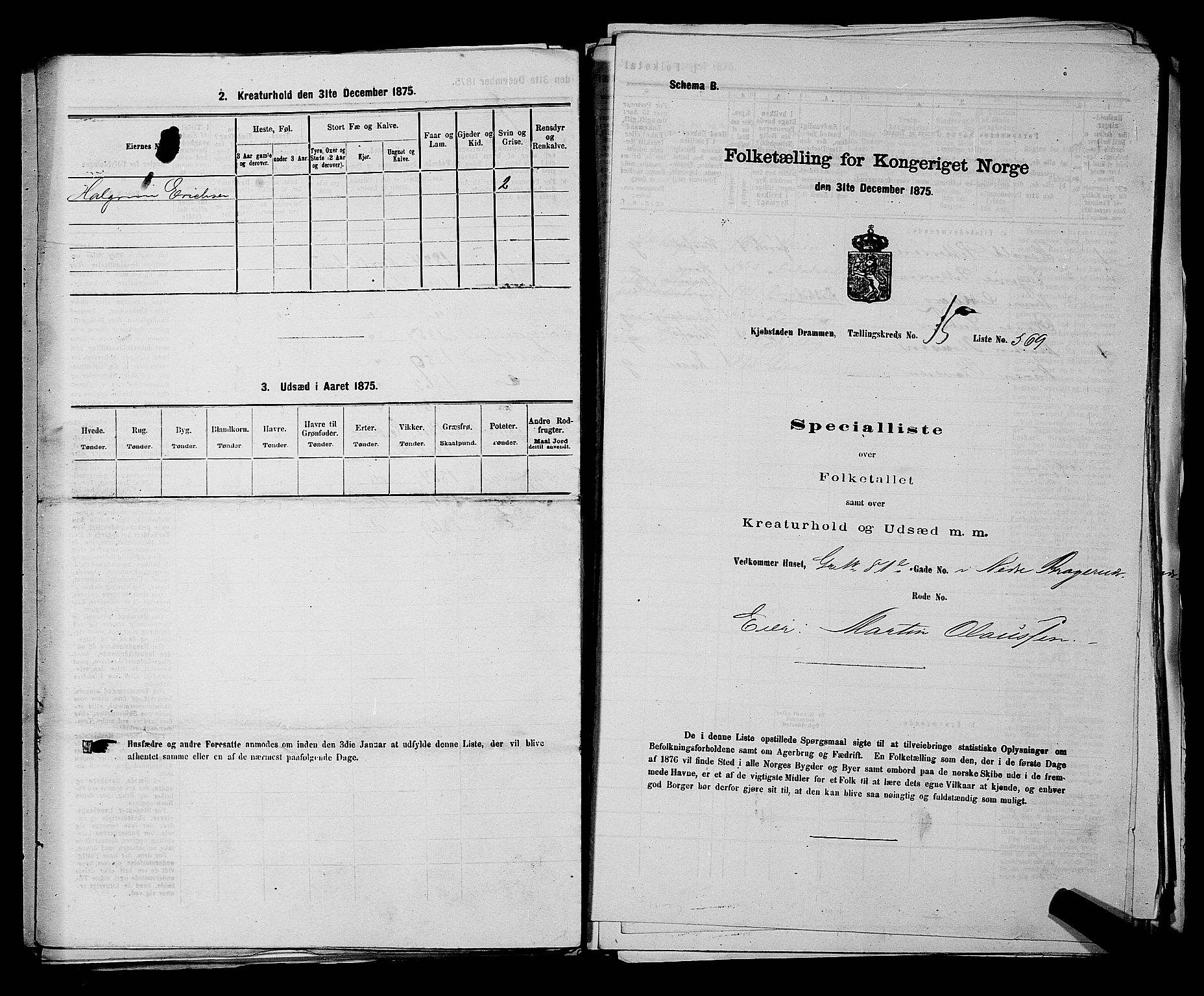 SAKO, Folketelling 1875 for 0602 Drammen kjøpstad, 1875, s. 1690