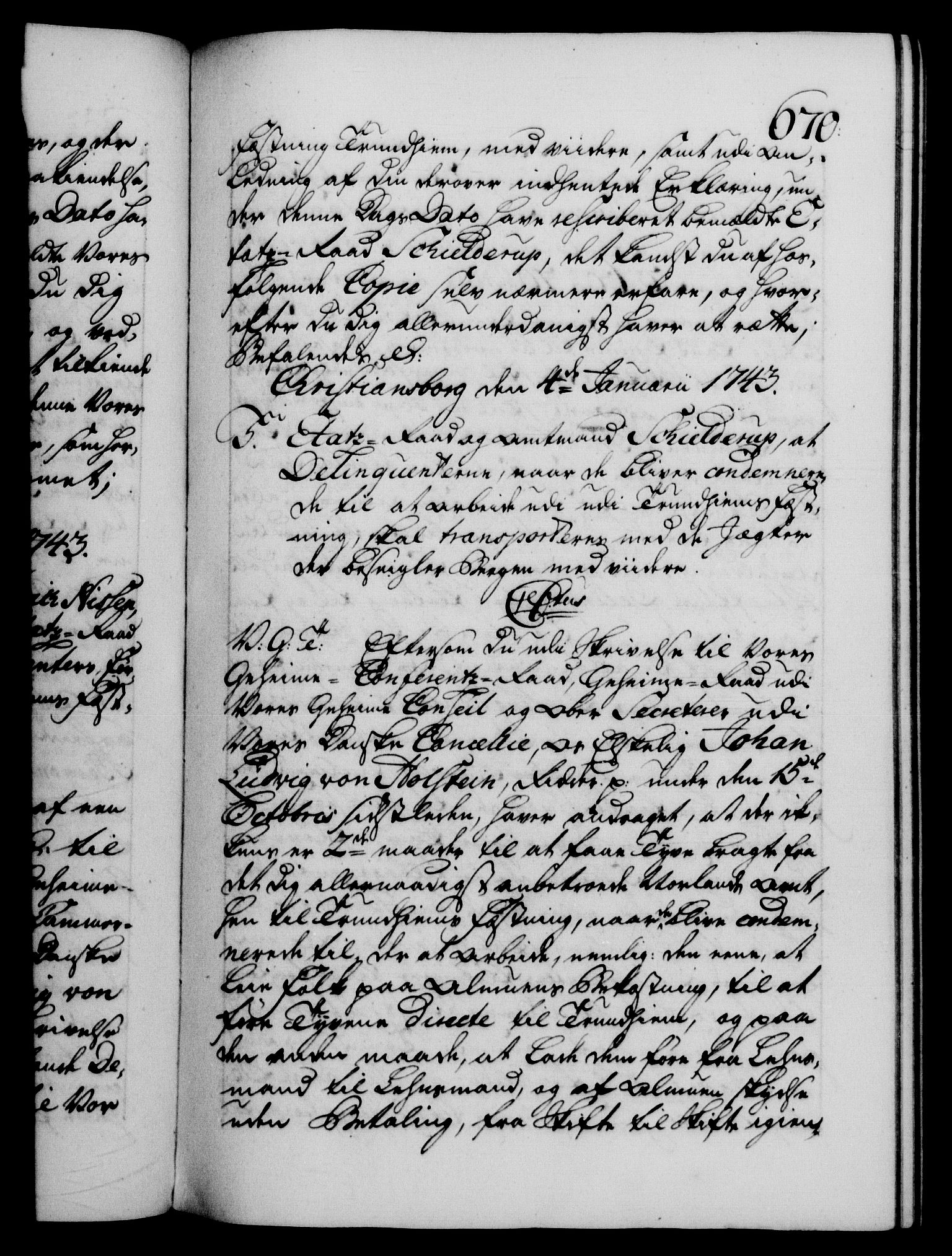 Danske Kanselli 1572-1799, AV/RA-EA-3023/F/Fc/Fca/Fcab/L0029: Norske tegnelser, 1741-1743, s. 670a