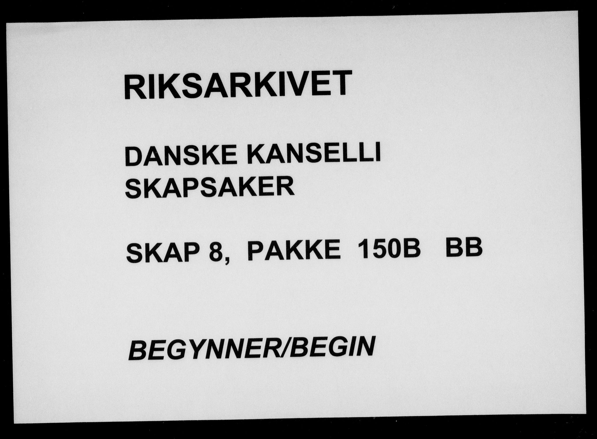 Danske Kanselli, Skapsaker, RA/EA-4061/F/L0010: Skap 8, pakke 150B, litra BB-DDD, 1645-1651, s. 1