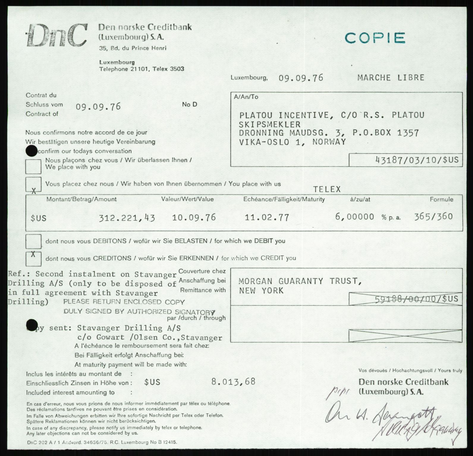 Pa 1503 - Stavanger Drilling AS, AV/SAST-A-101906/D/L0007: Korrespondanse og saksdokumenter, 1974-1981, s. 453