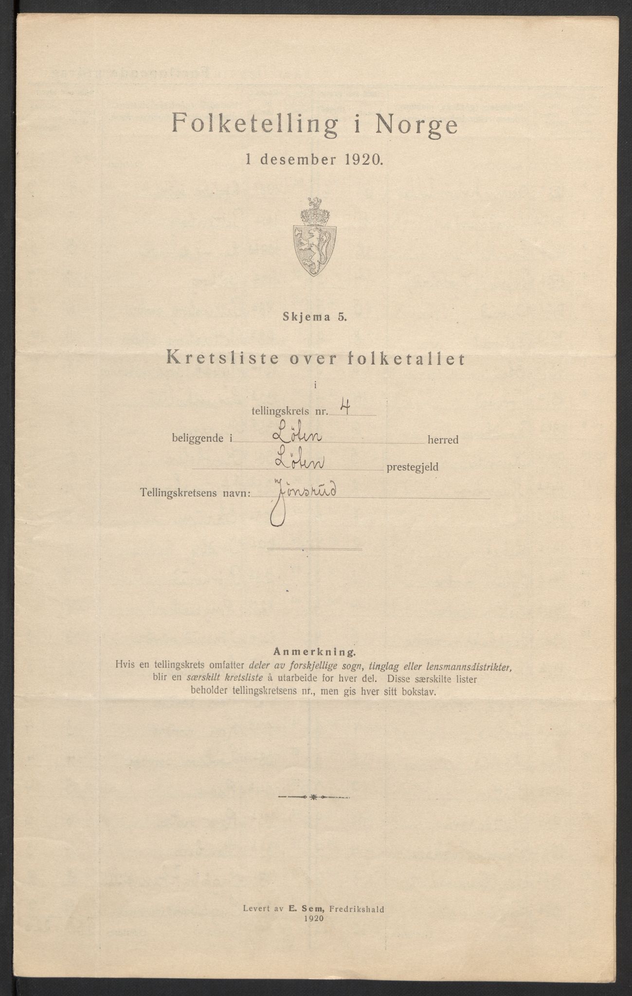 SAH, Folketelling 1920 for 0415 Løten herred, 1920, s. 34