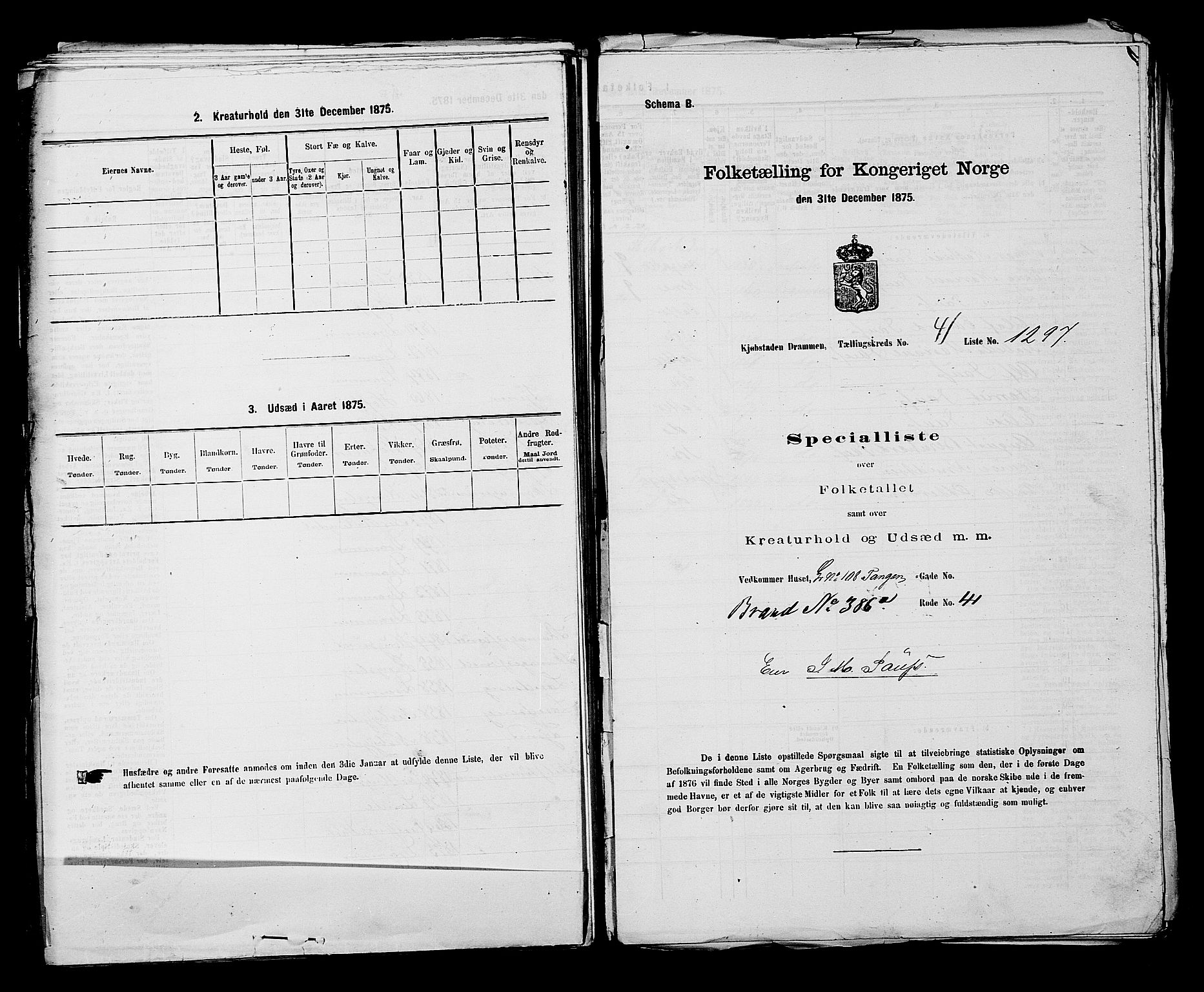 SAKO, Folketelling 1875 for 0602 Drammen kjøpstad, 1875, s. 3534