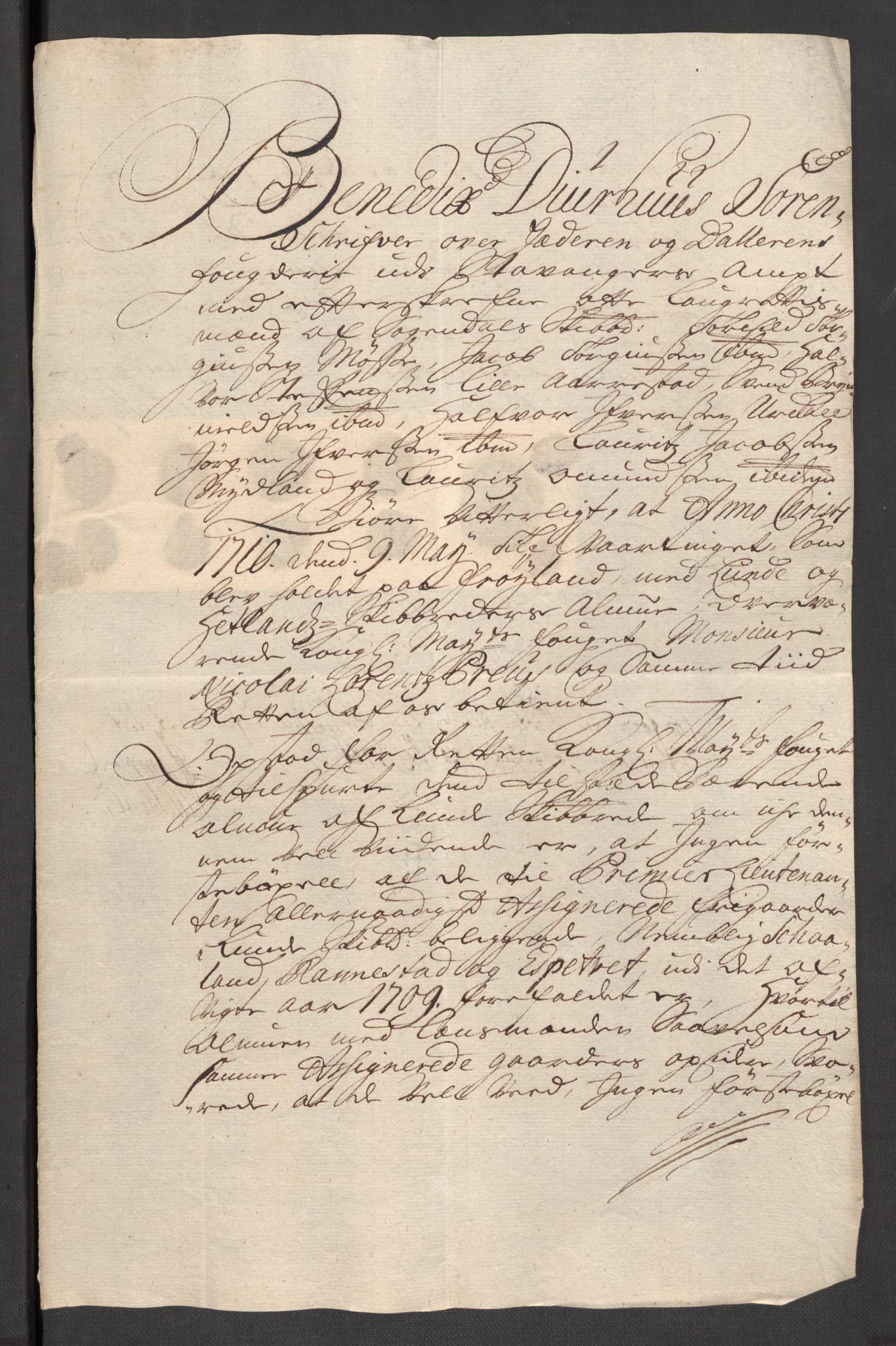 Rentekammeret inntil 1814, Reviderte regnskaper, Fogderegnskap, AV/RA-EA-4092/R46/L2734: Fogderegnskap Jæren og Dalane, 1709-1710, s. 34