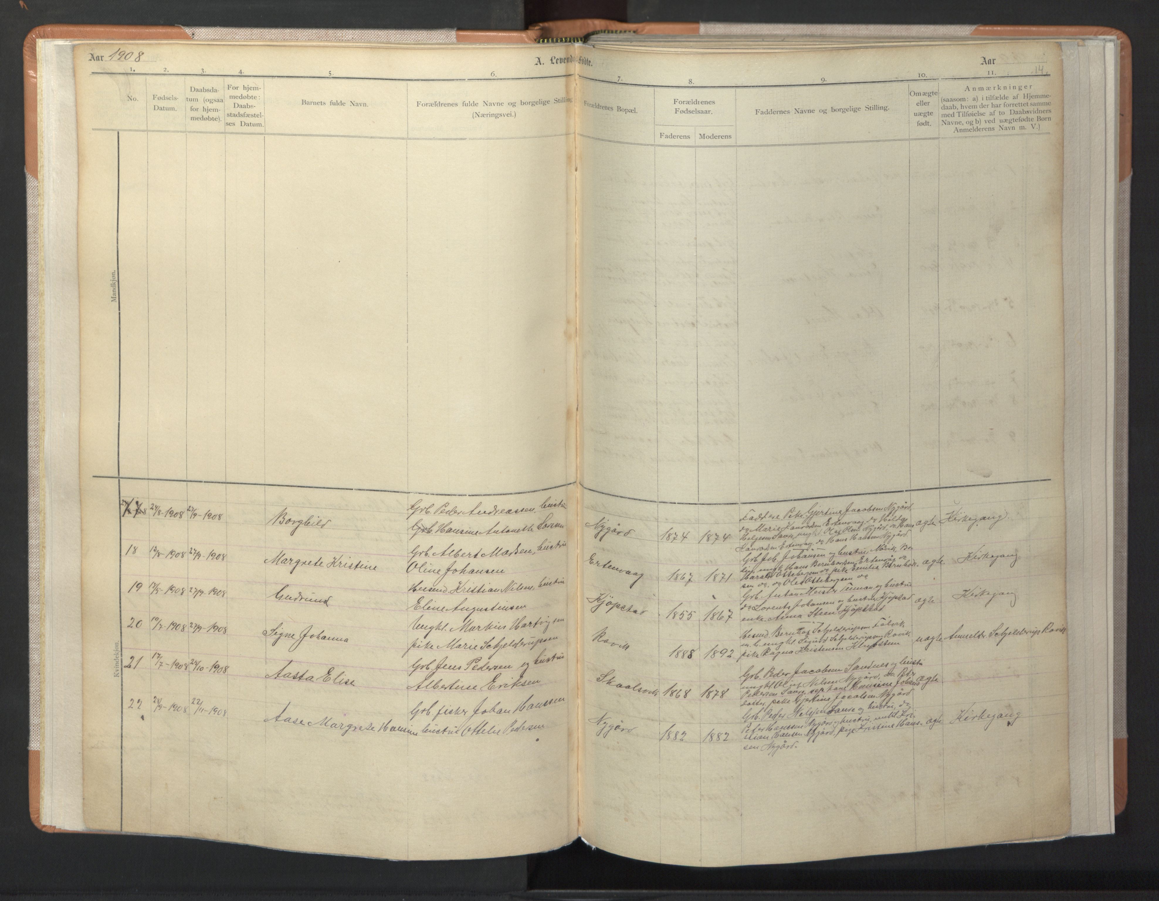 Ministerialprotokoller, klokkerbøker og fødselsregistre - Nordland, AV/SAT-A-1459/806/L0117: Klokkerbok nr. 806C01, 1905-1957, s. 14