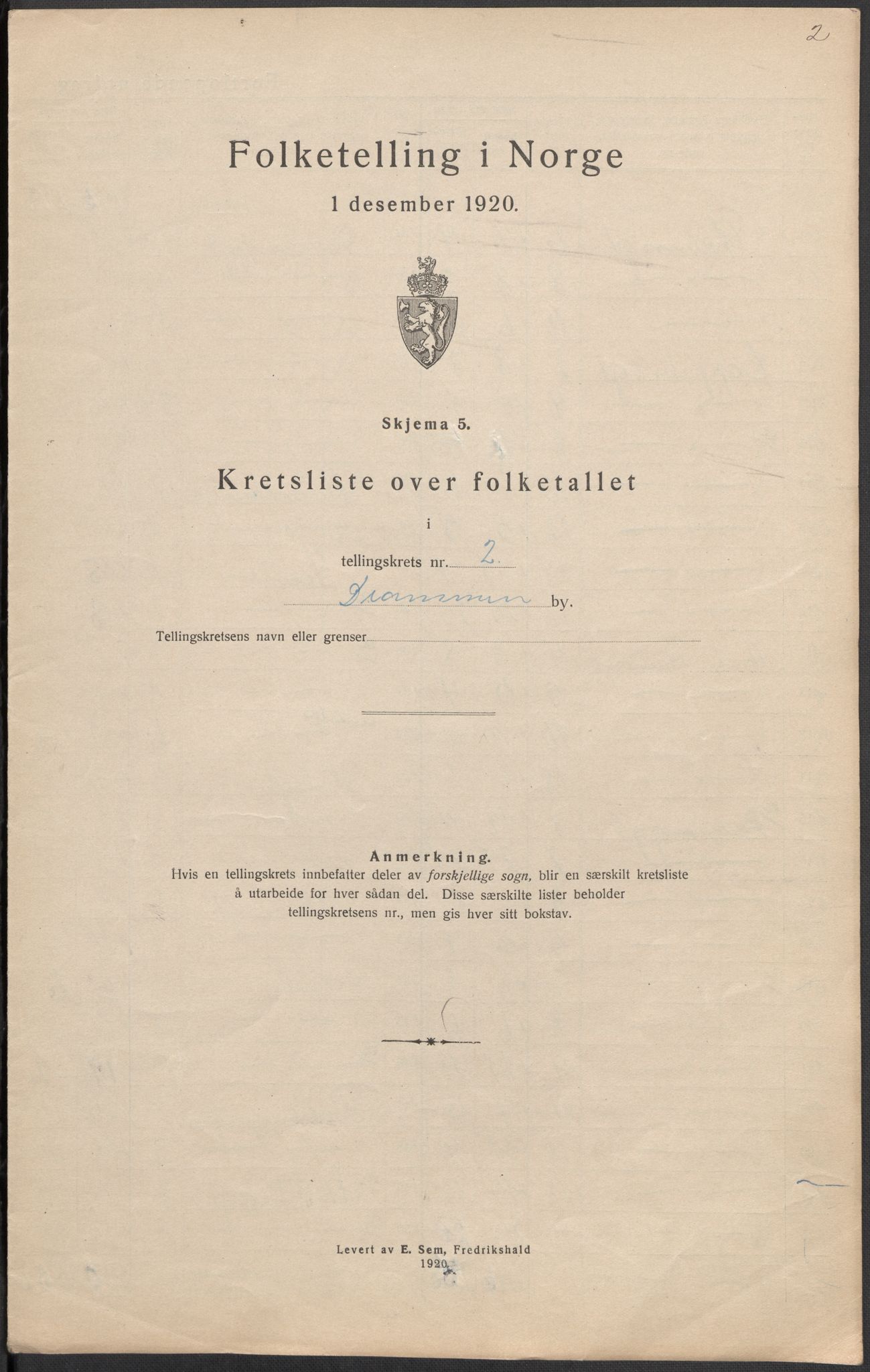 SAKO, Folketelling 1920 for 0602 Drammen kjøpstad, 1920, s. 16