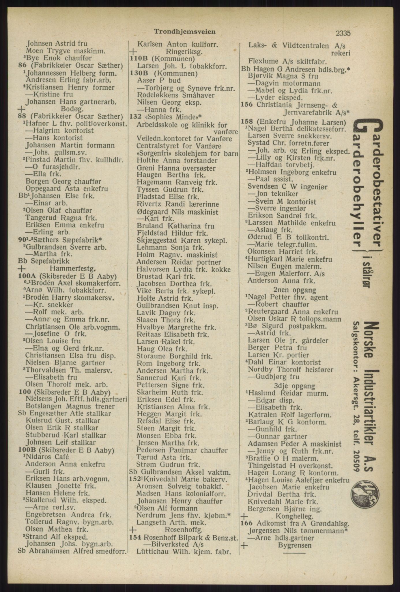 Kristiania/Oslo adressebok, PUBL/-, 1936, s. 2335