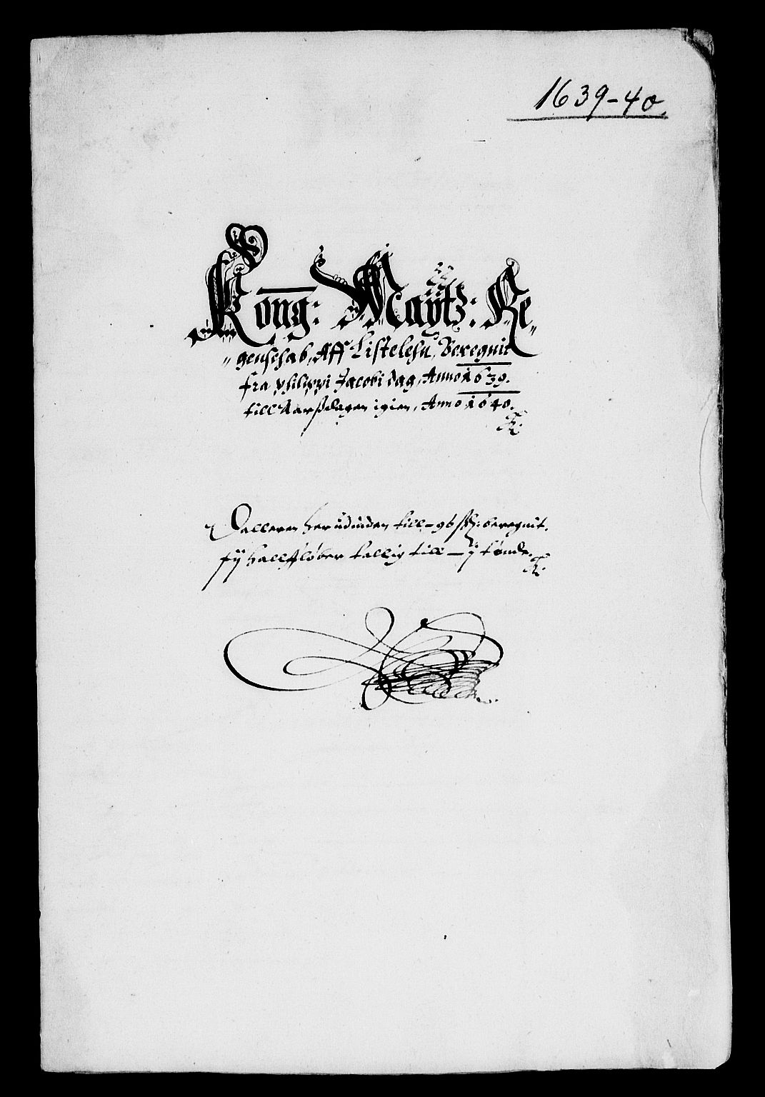 Rentekammeret inntil 1814, Reviderte regnskaper, Lensregnskaper, AV/RA-EA-5023/R/Rb/Rbr/L0012: Lista len, 1638-1640