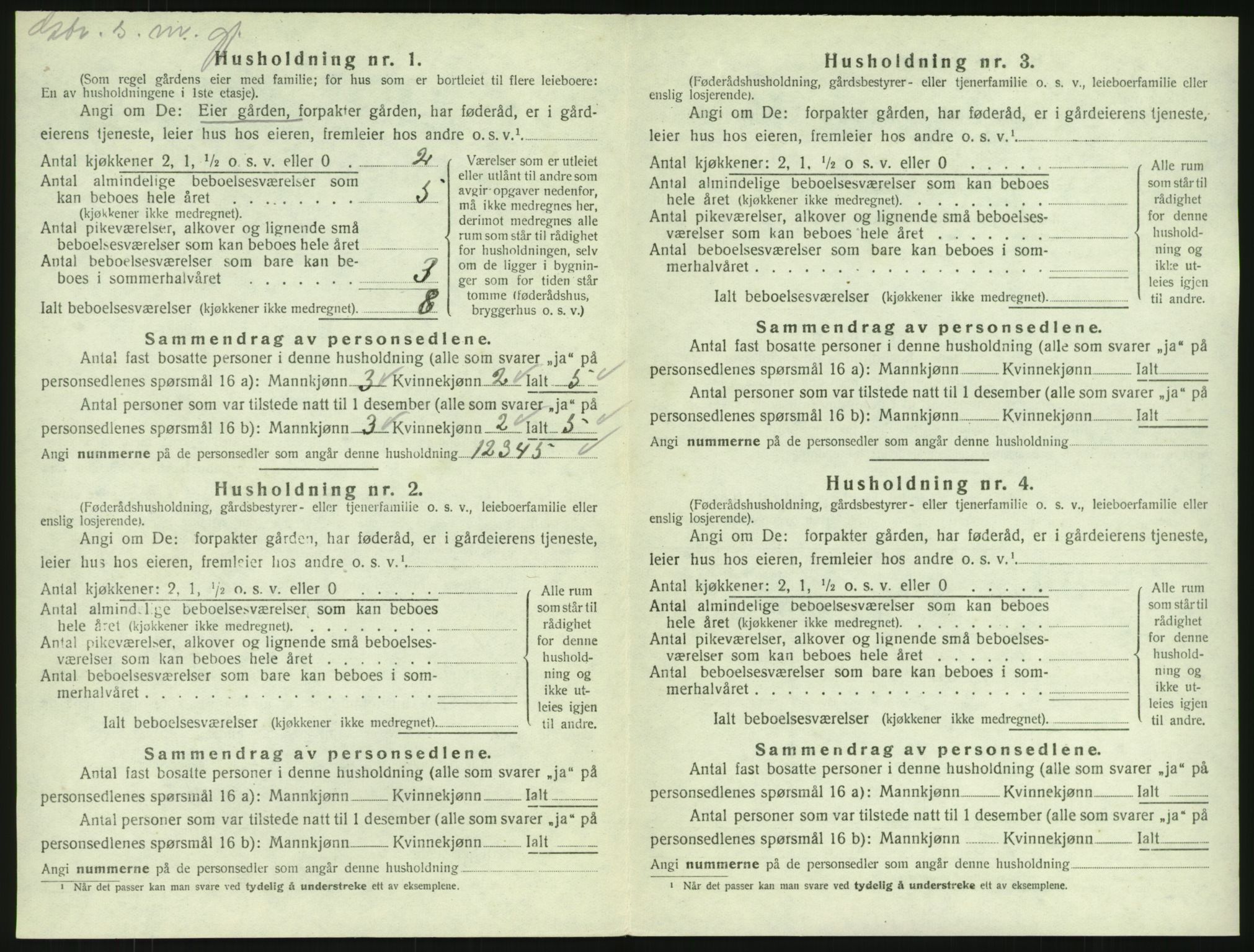 SAKO, Folketelling 1920 for 0725 Tjølling herred, 1920, s. 986