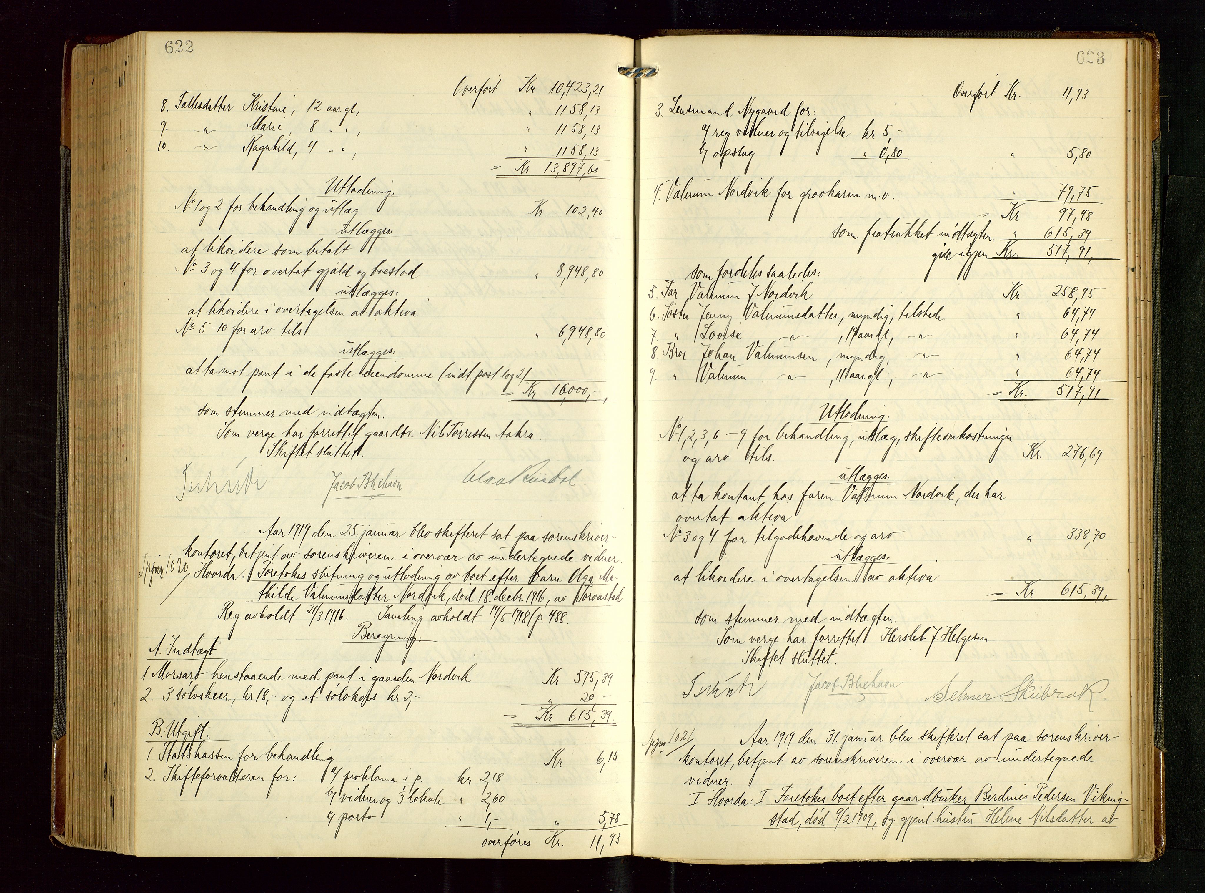 Karmsund sorenskriveri, SAST/A-100311/01/IV/IVGB/L0002: SKIFTEUTLODNINGSPROTOKOLL, 1911-1919, s. 622-623