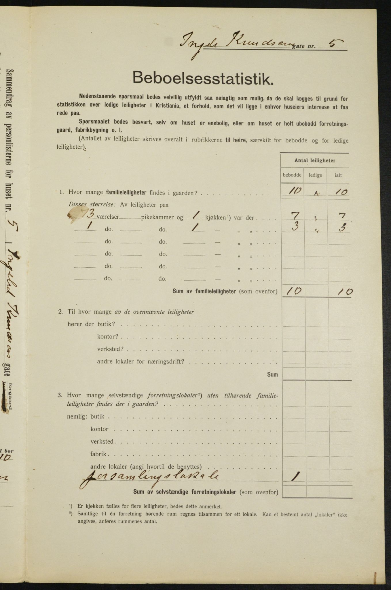 OBA, Kommunal folketelling 1.2.1913 for Kristiania, 1913, s. 43658