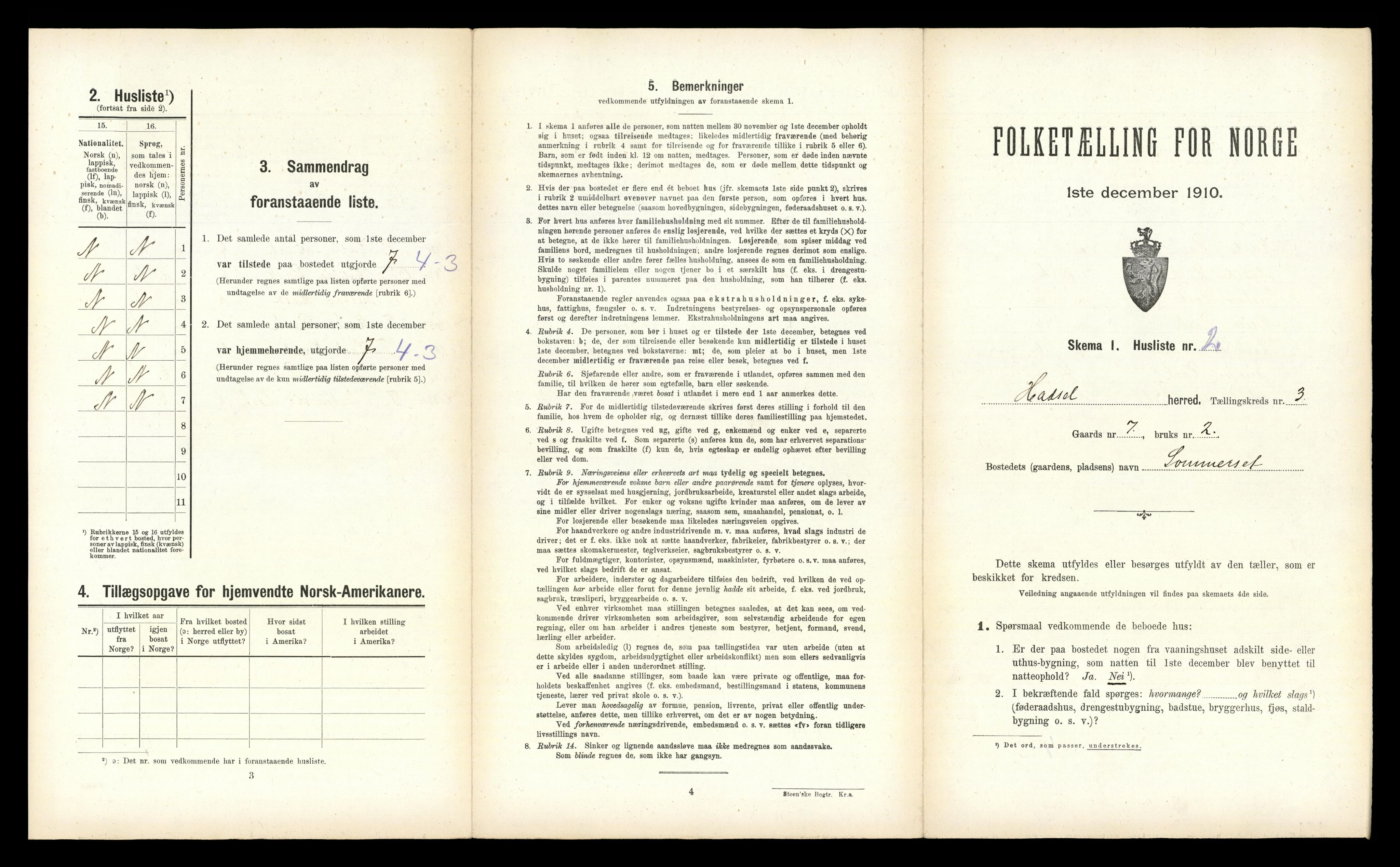 RA, Folketelling 1910 for 1866 Hadsel herred, 1910, s. 375