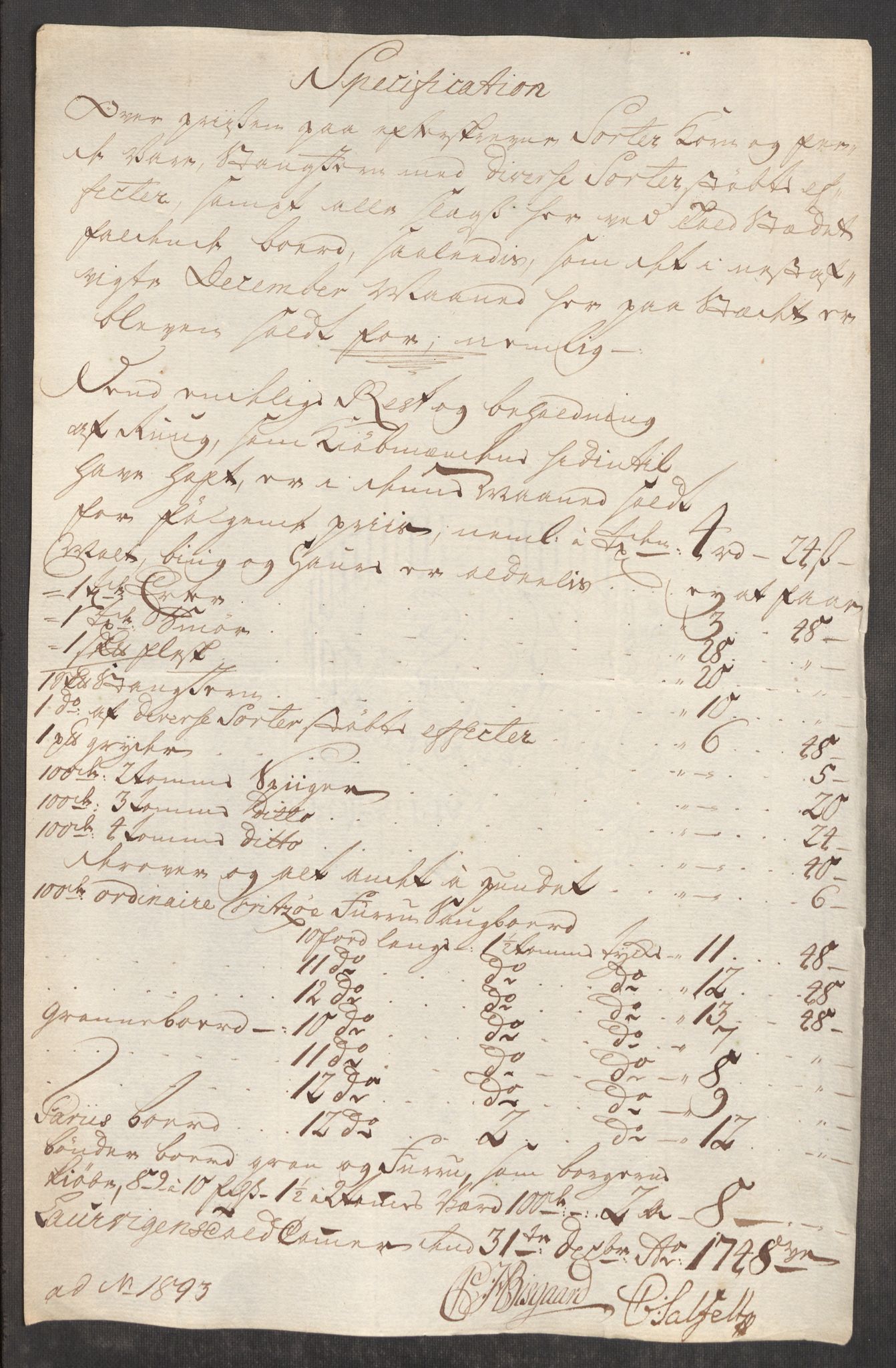 Rentekammeret inntil 1814, Realistisk ordnet avdeling, RA/EA-4070/Oe/L0003: [Ø1]: Priskuranter, 1745-1748, s. 786