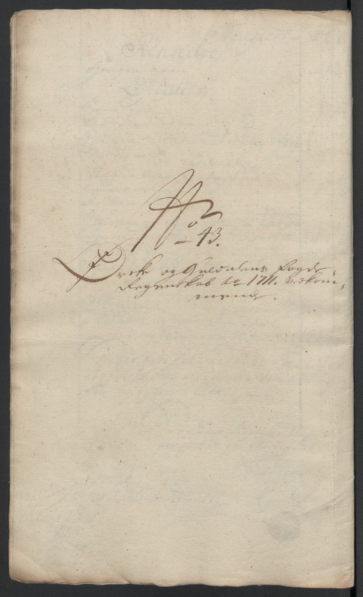 Rentekammeret inntil 1814, Reviderte regnskaper, Fogderegnskap, AV/RA-EA-4092/R60/L3961: Fogderegnskap Orkdal og Gauldal, 1711, s. 213