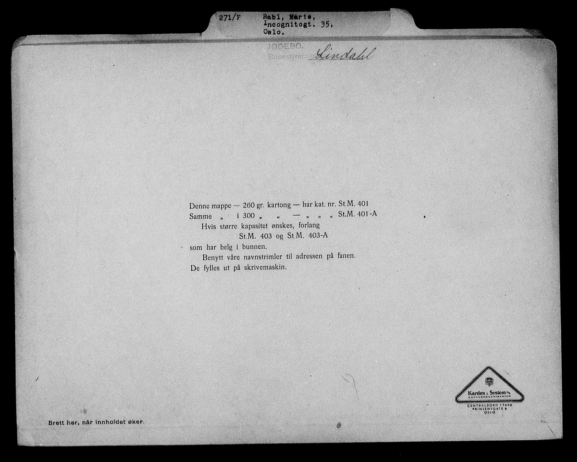 Justisdepartementet, Tilbakeføringskontoret for inndratte formuer, AV/RA-S-1564/H/Hc/Hcc/L0971: --, 1945-1947, s. 292