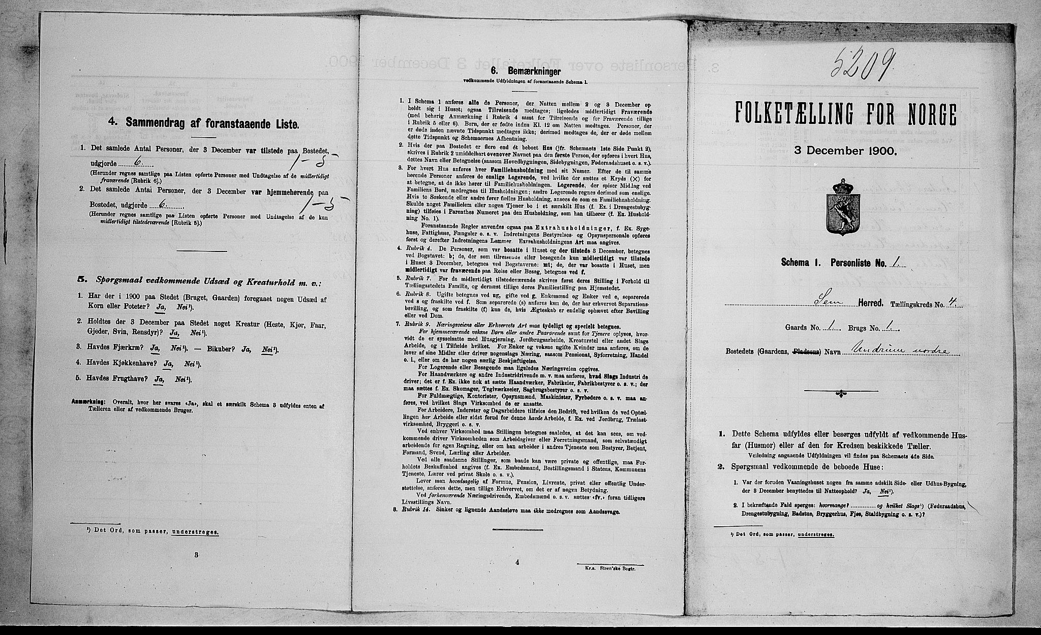 RA, Folketelling 1900 for 0721 Sem herred, 1900, s. 515